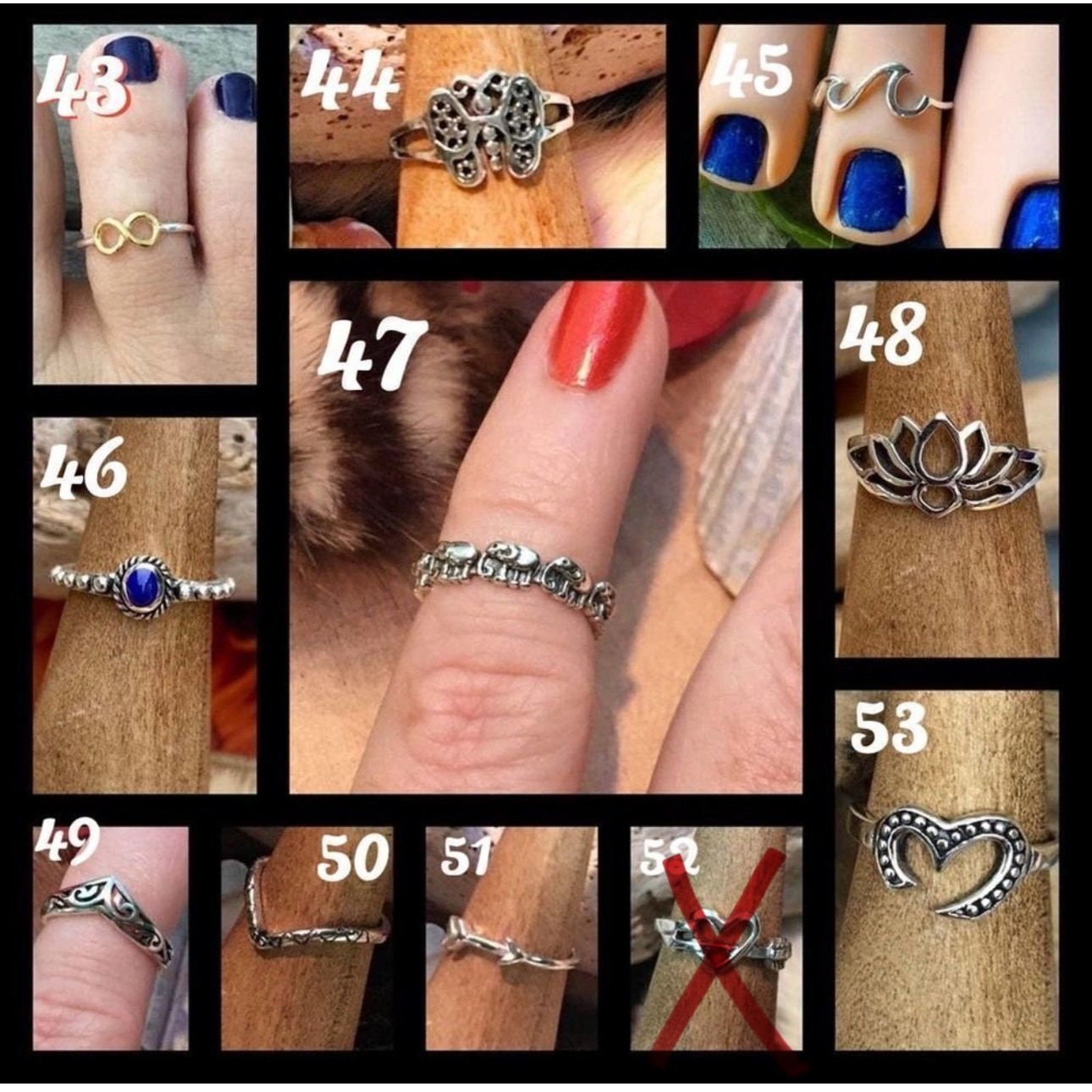STERLING SILVER TOE RINGS 2 FOR $30.00