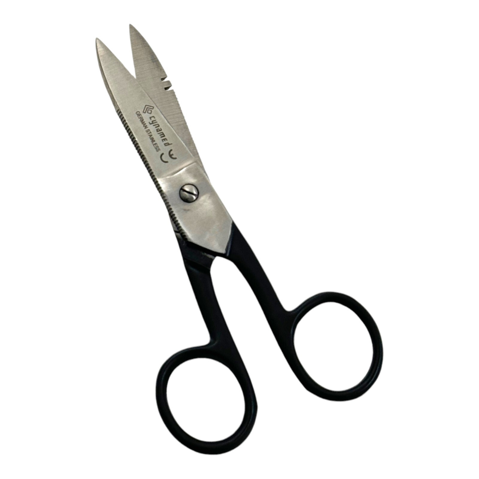 Wire Stripping and Cutting Electrical Scissors 5.25in, Multi-Purpose (Black)