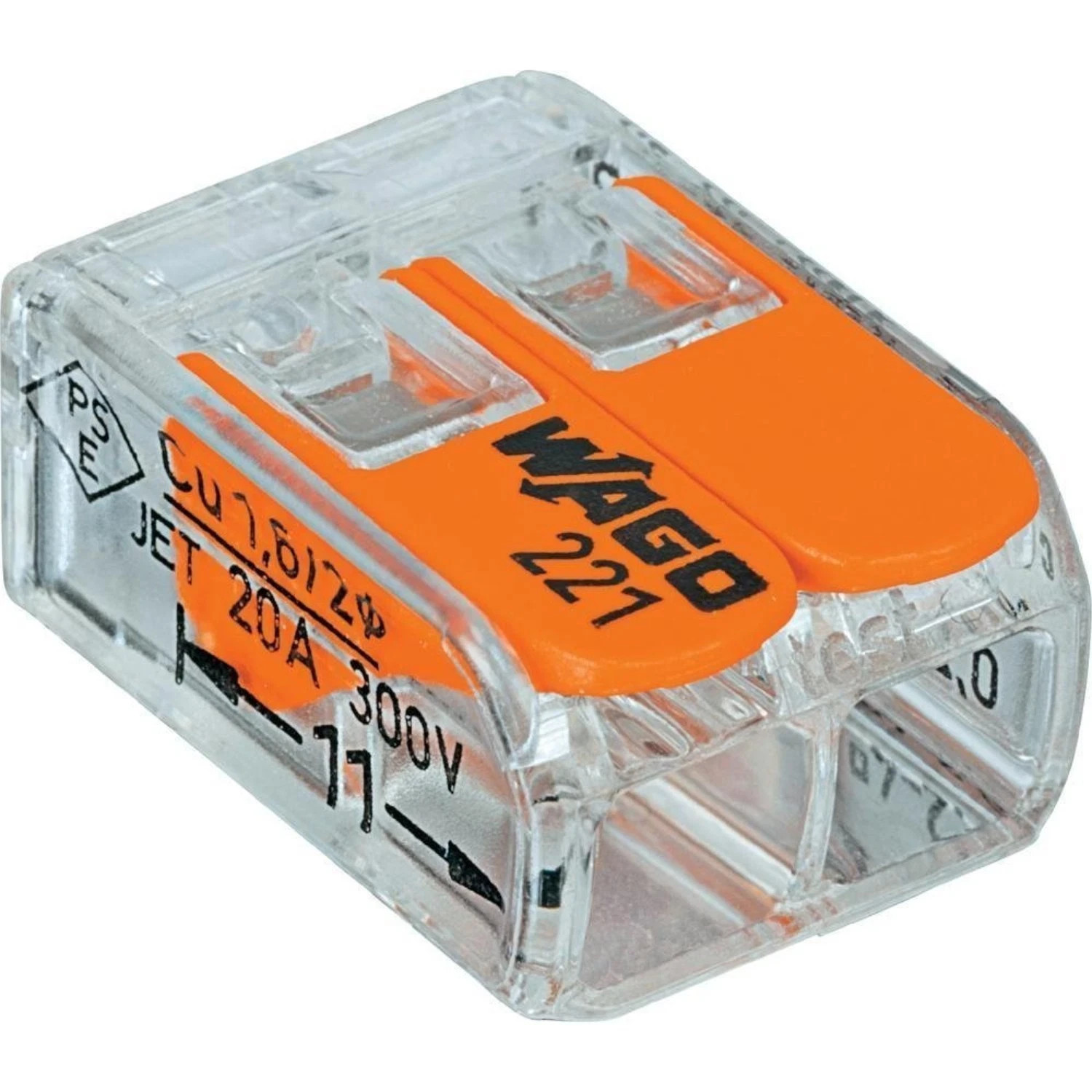 WAGO 221-412 LEVER-NUTS 2 Conductor Compact Connectors 100 Pack