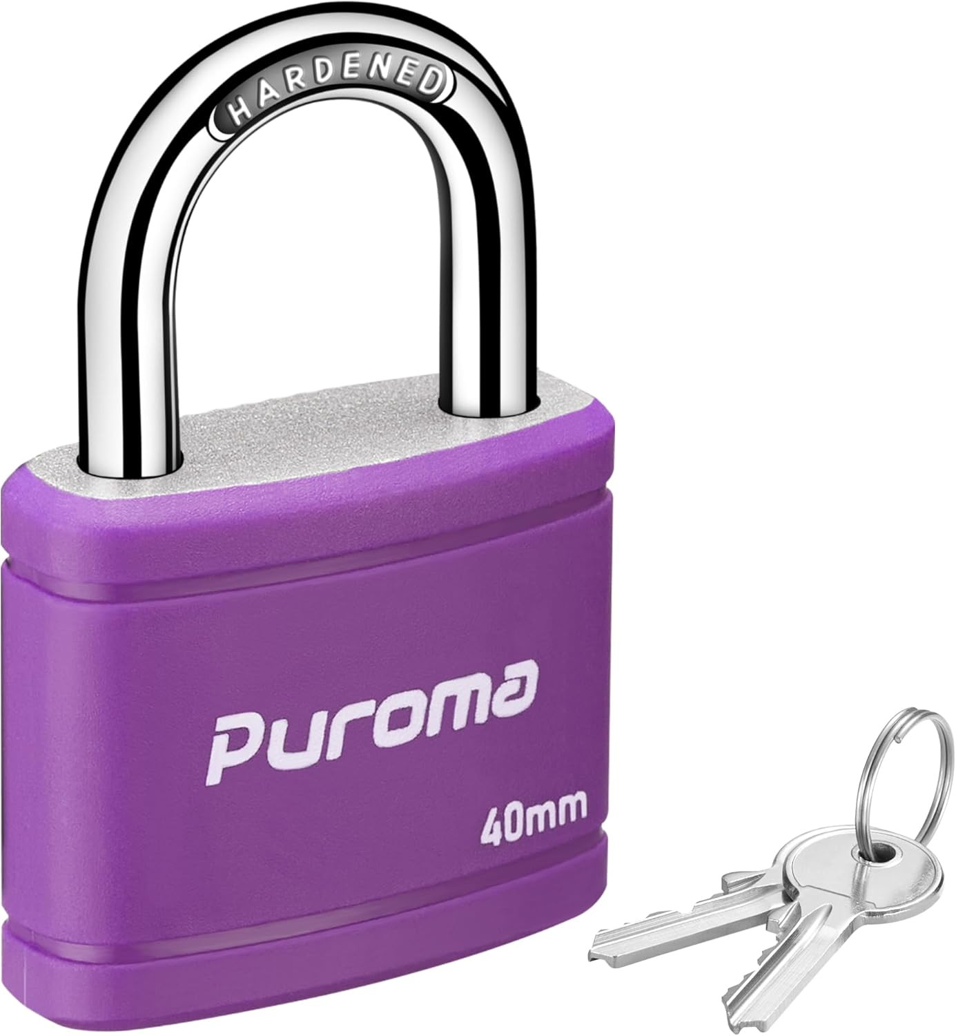 Puroma Keyed Padlock with 2 Keys Alike, 7/8 Inch Locker Lock 40Mm Heavy-Duty Loc