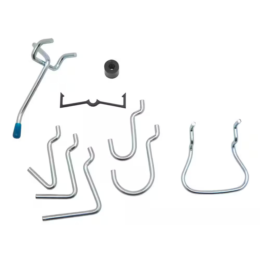 1/8 in Zinc Plated Steel Pegboard Hook Assortment Kit (32-Piece)