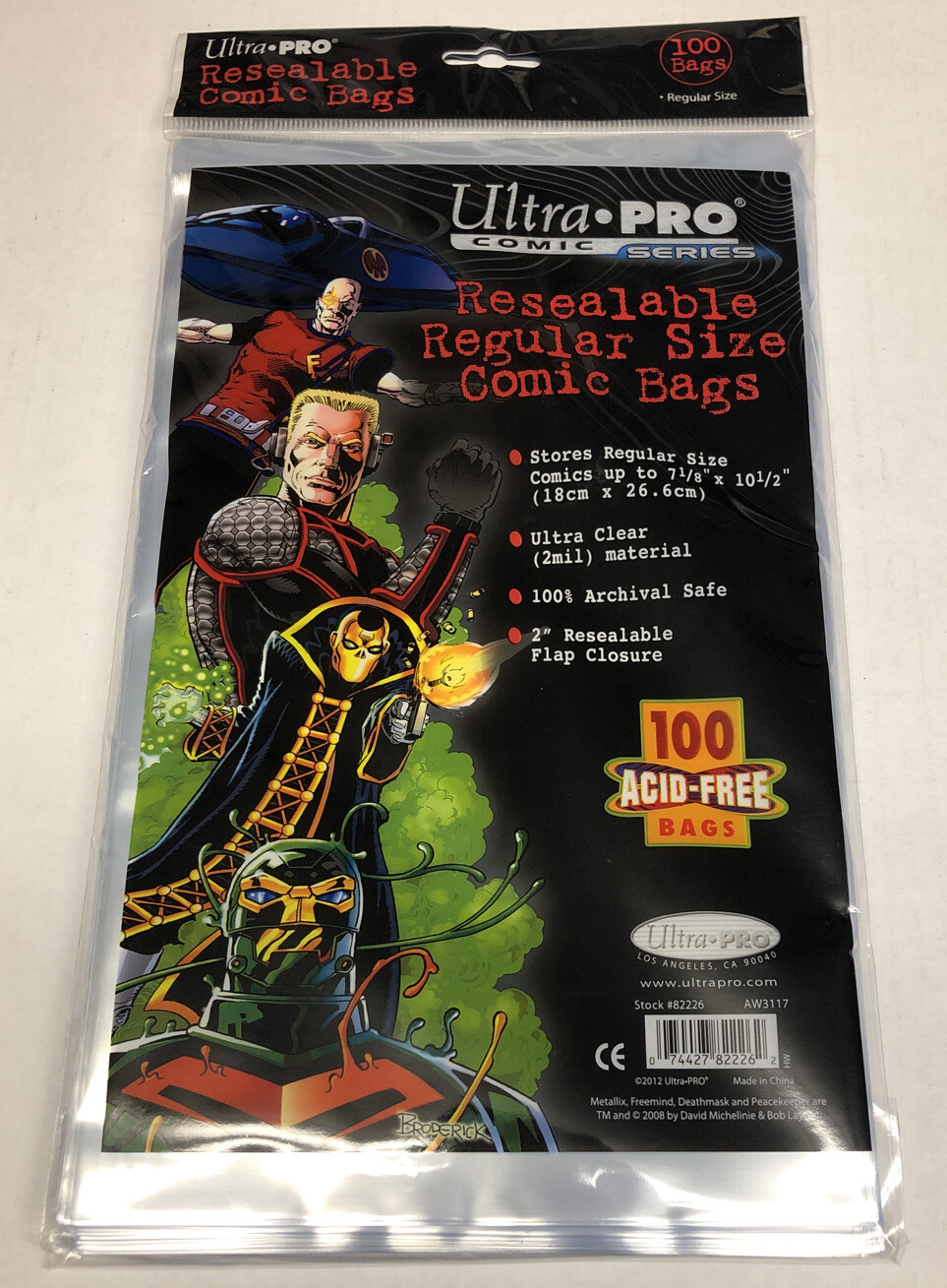 100 Ultra Pro Resealable Regular Size Comic Bags