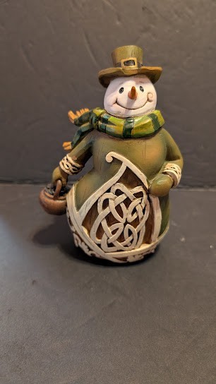 ROMAN INC CELTIC CHARM RUSTIC SNOWMAN  6.5 LABELED     EXC  USED COND
