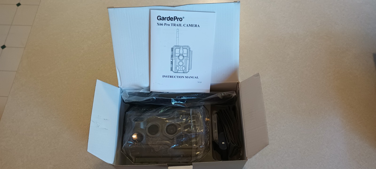 GardePro X66 Pro Cellular Trail Camera w/ Solar Panel & SD Card