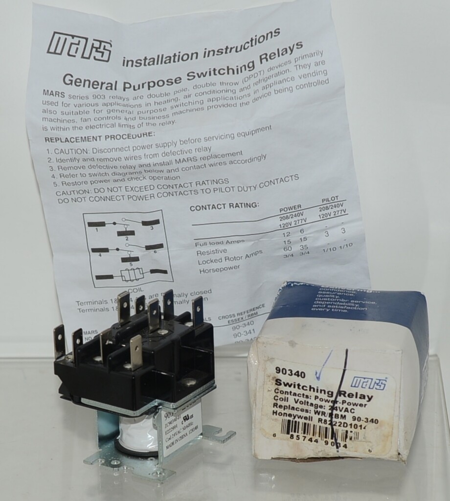 Mars 90340 Switching Relay 24 VAC  General Purpose New in Box