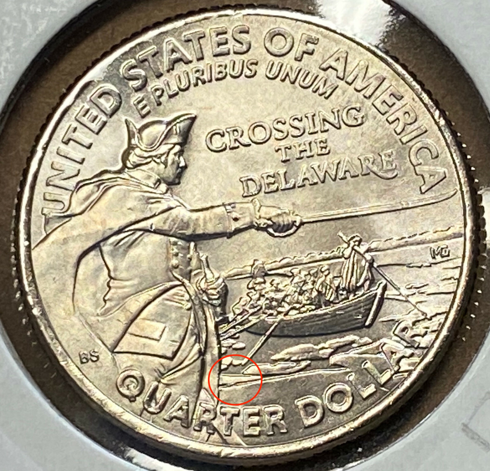 2021 25¢ Washington Crosses the Delaware Error Extra Iceberg roll of 40