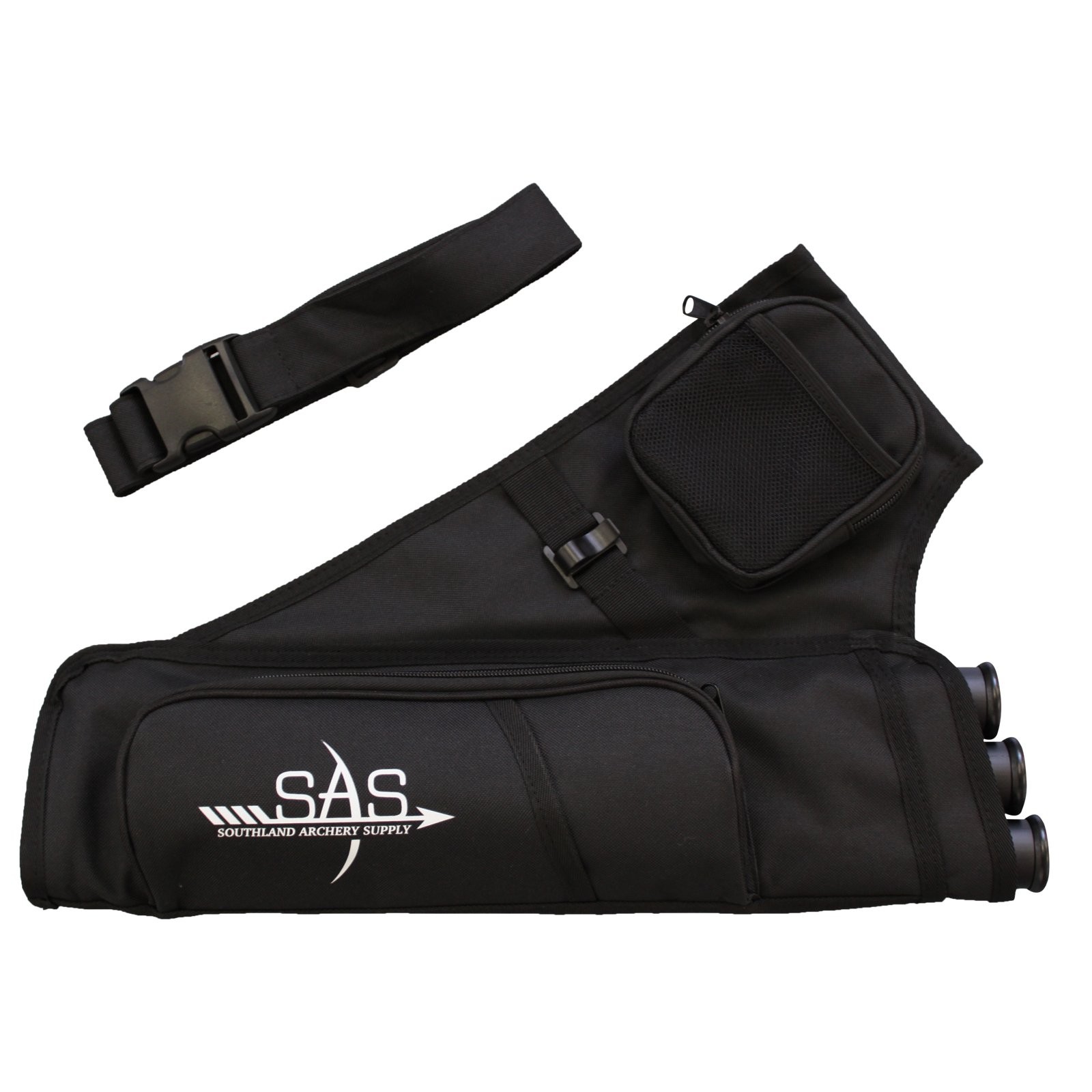 Sas Tube Archery Arrow Target Quiver Two Zipped Pockets One Binocular Pocket