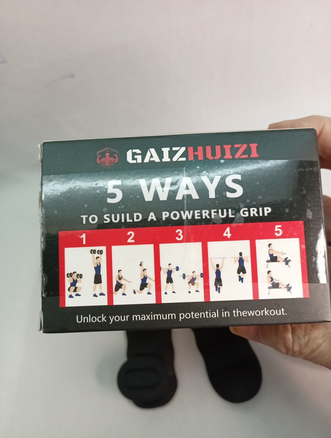 Gaizhuizi Anti Slip Workout Grips Rubber To Suild A Powerful Grip With Carrying