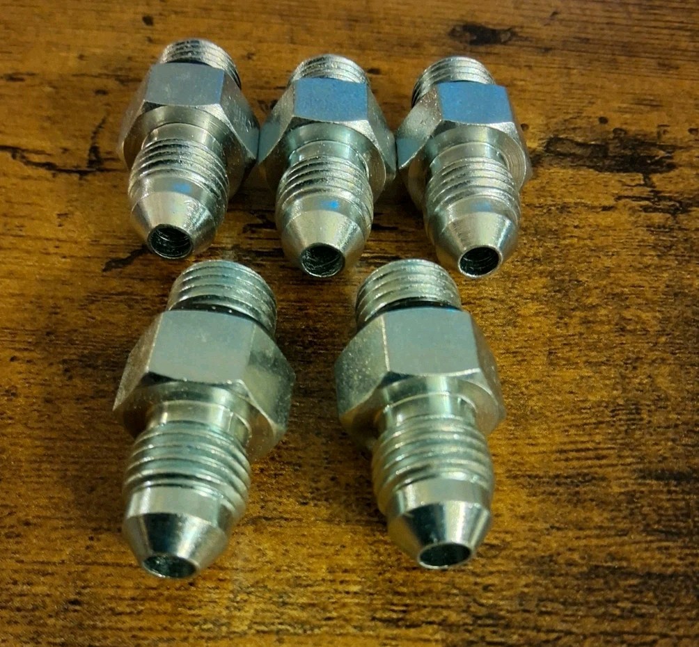 6400-04-04 Straight Thread Connector 1/4"Male JICx1/4" Male O-Ring Boss Lot of 5