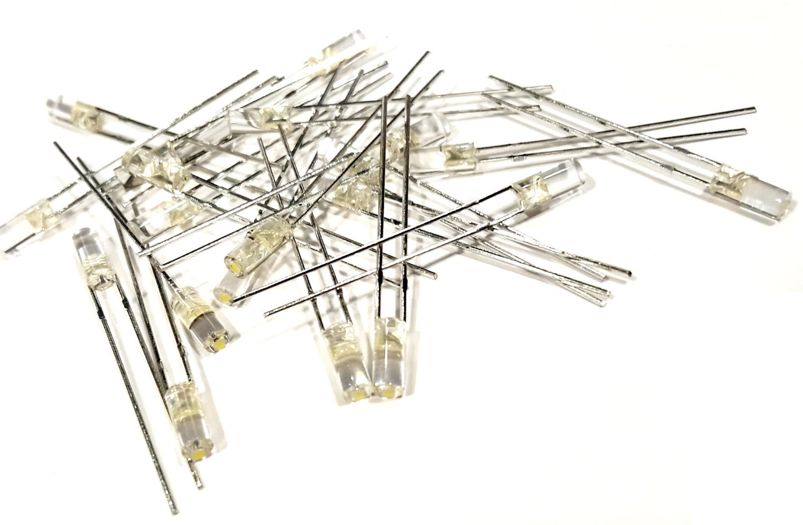 LED 3mm Cylinder, Flat Head 90s SET 7 Colours No Resistor up to 19V Needed