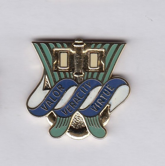 US Army 286th Quartermaster QM Bn Support Supply crest DUI badge P-23