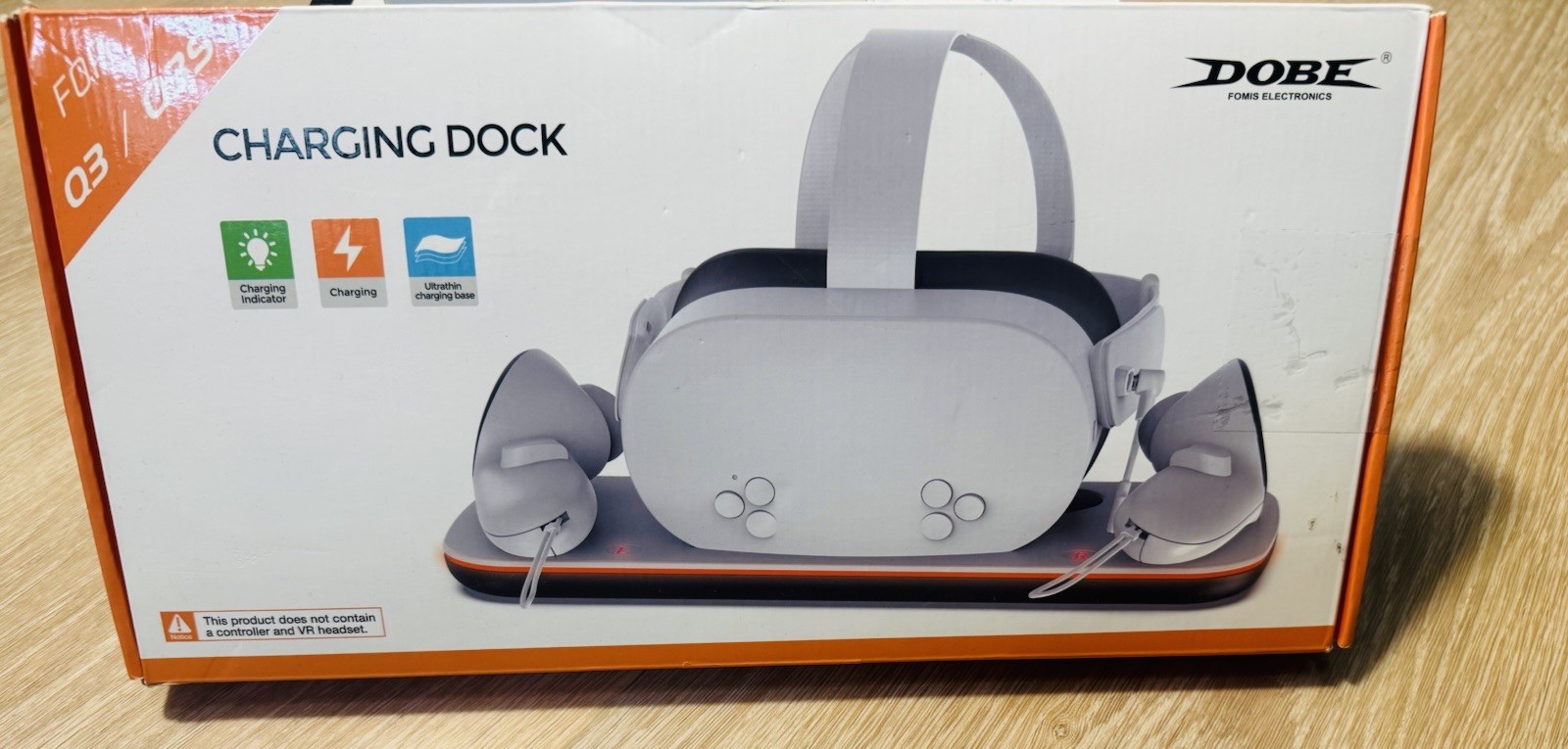 DOBE USB Charging Dock for Meta Quest 3/3S Headset & Controller, White/Black
