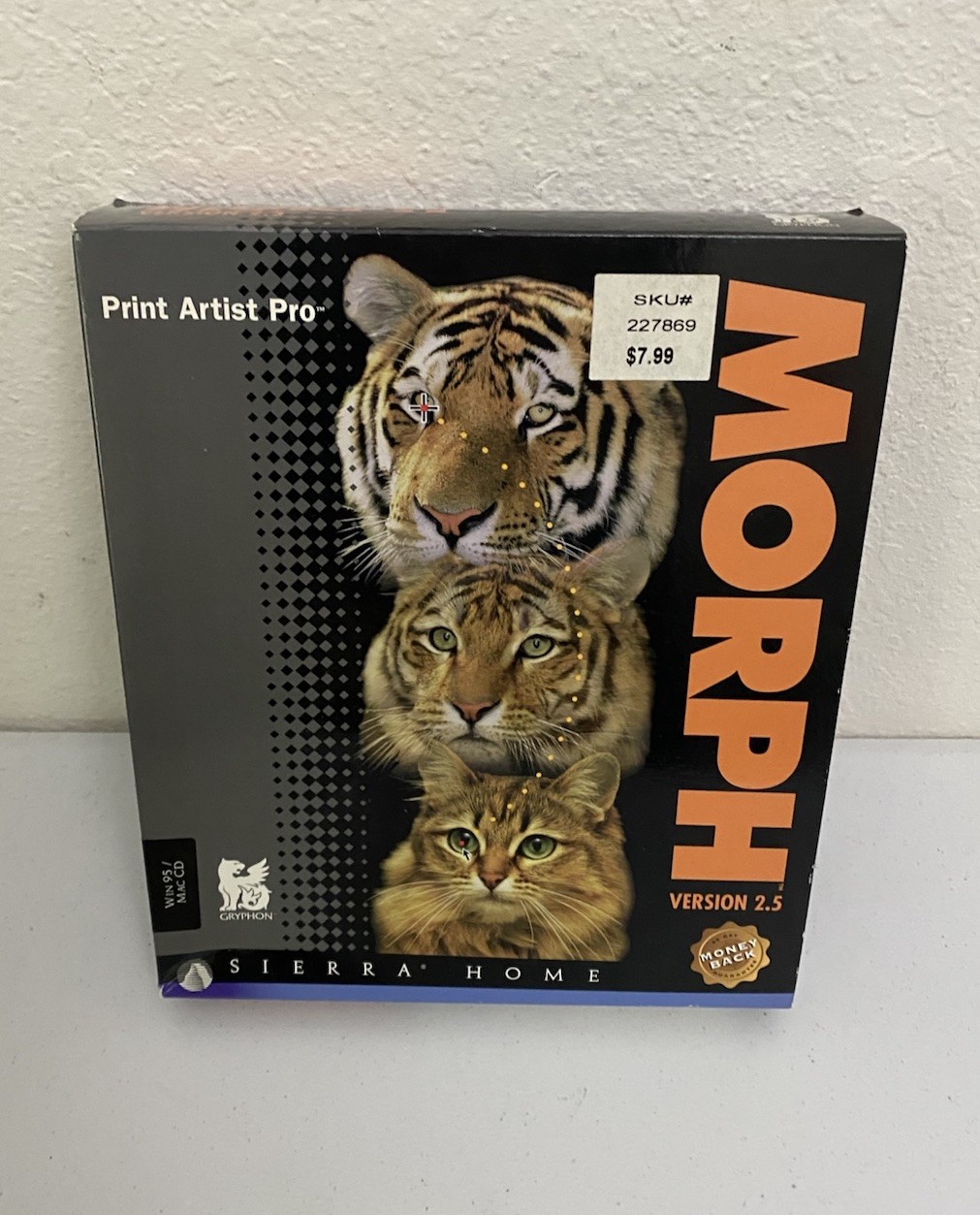New 1998 Print Artist Pro Morph Version 2.5 PC Big Box Gryphon Sierra Home