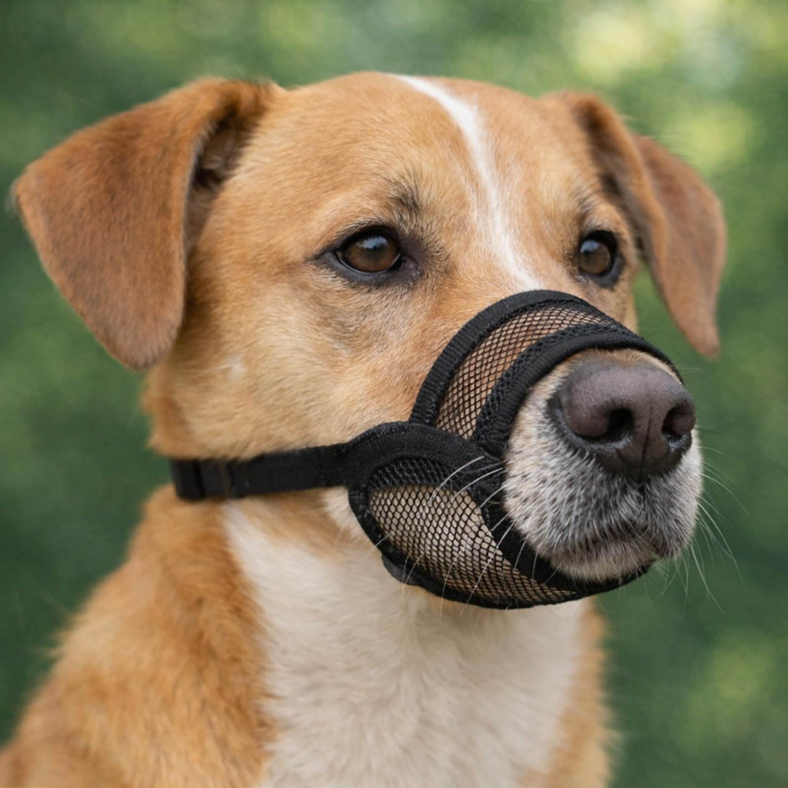 Large Breathable Air Mesh Dog Muzzle Prevent Biting Barking Chewing Panting