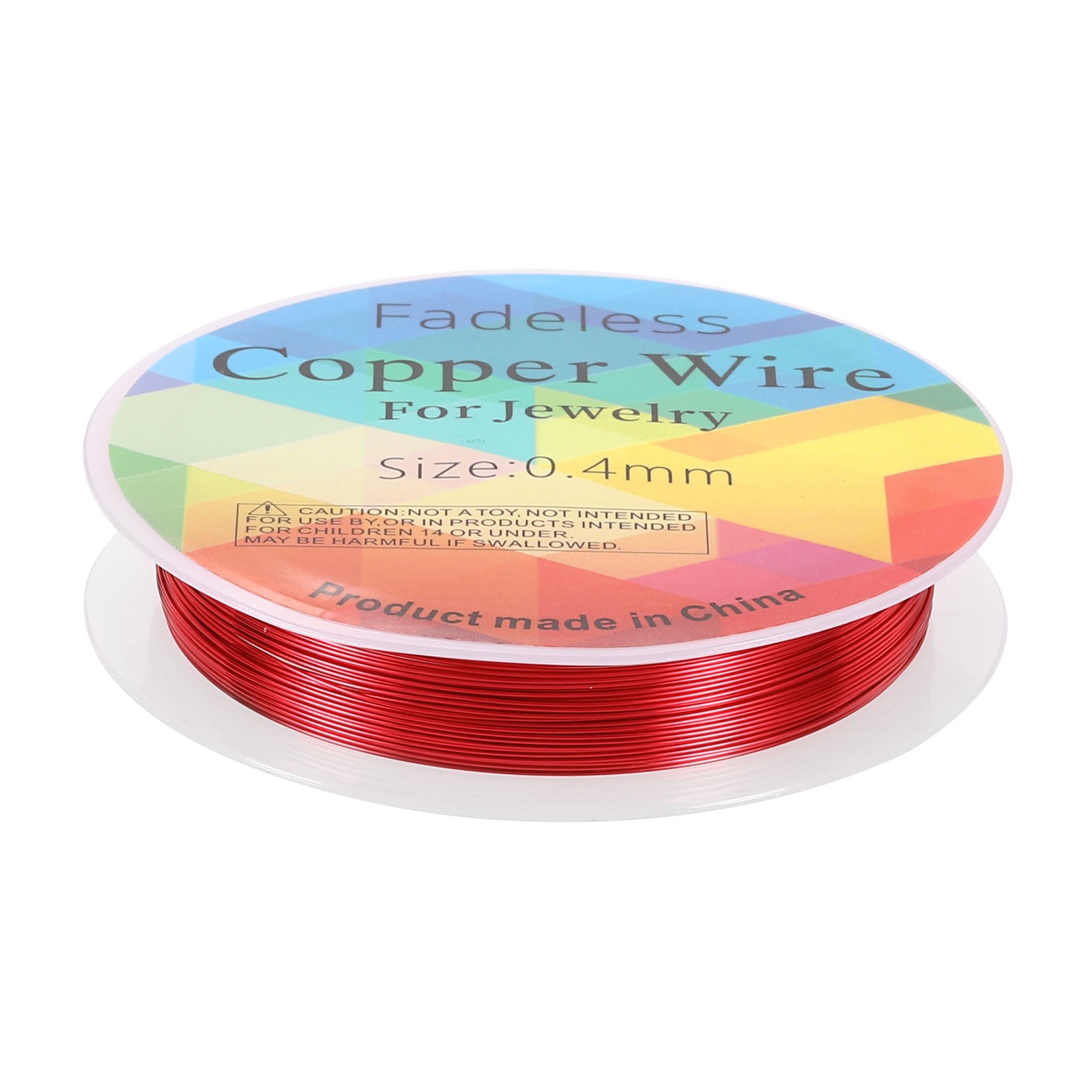 Jewelry Wire 30ft 26 Gauge Brass Craft Jewelry Wrapping Wire, Bright Red