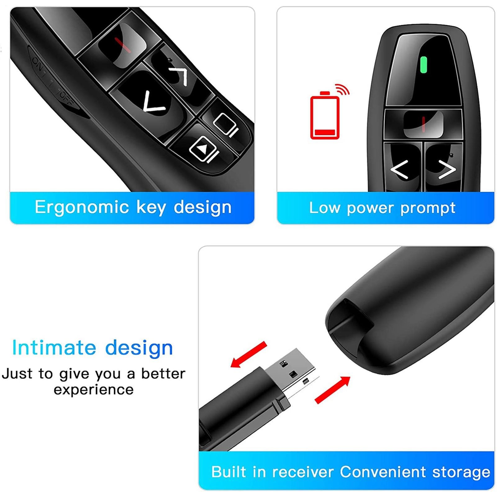 Power point Presentation Remote Control Wireless USB PPT Presenter Laser Pointer