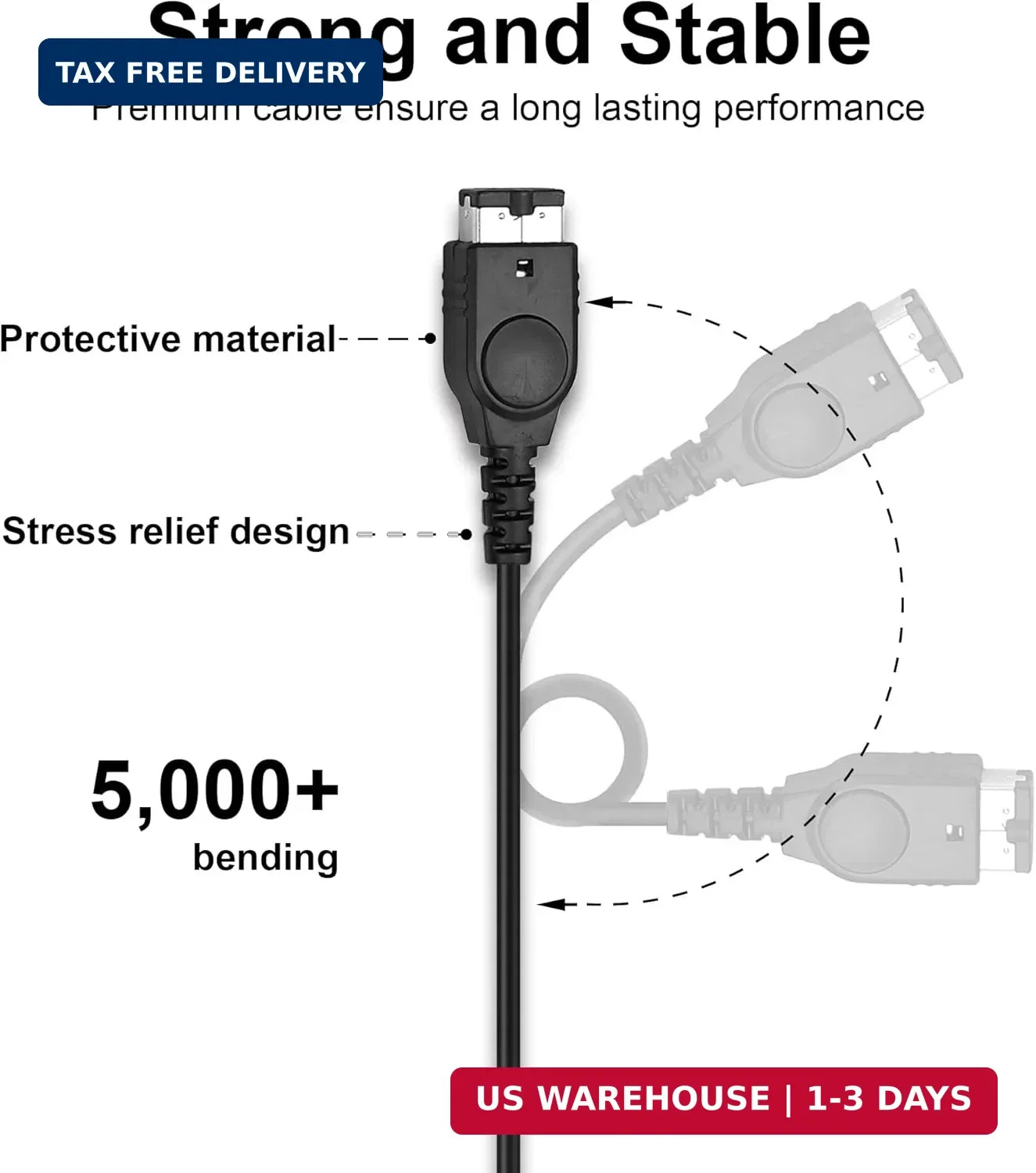 Replacement for Gameboy Advance SP Charger, AC Power Adapter & USB Charging Cabl