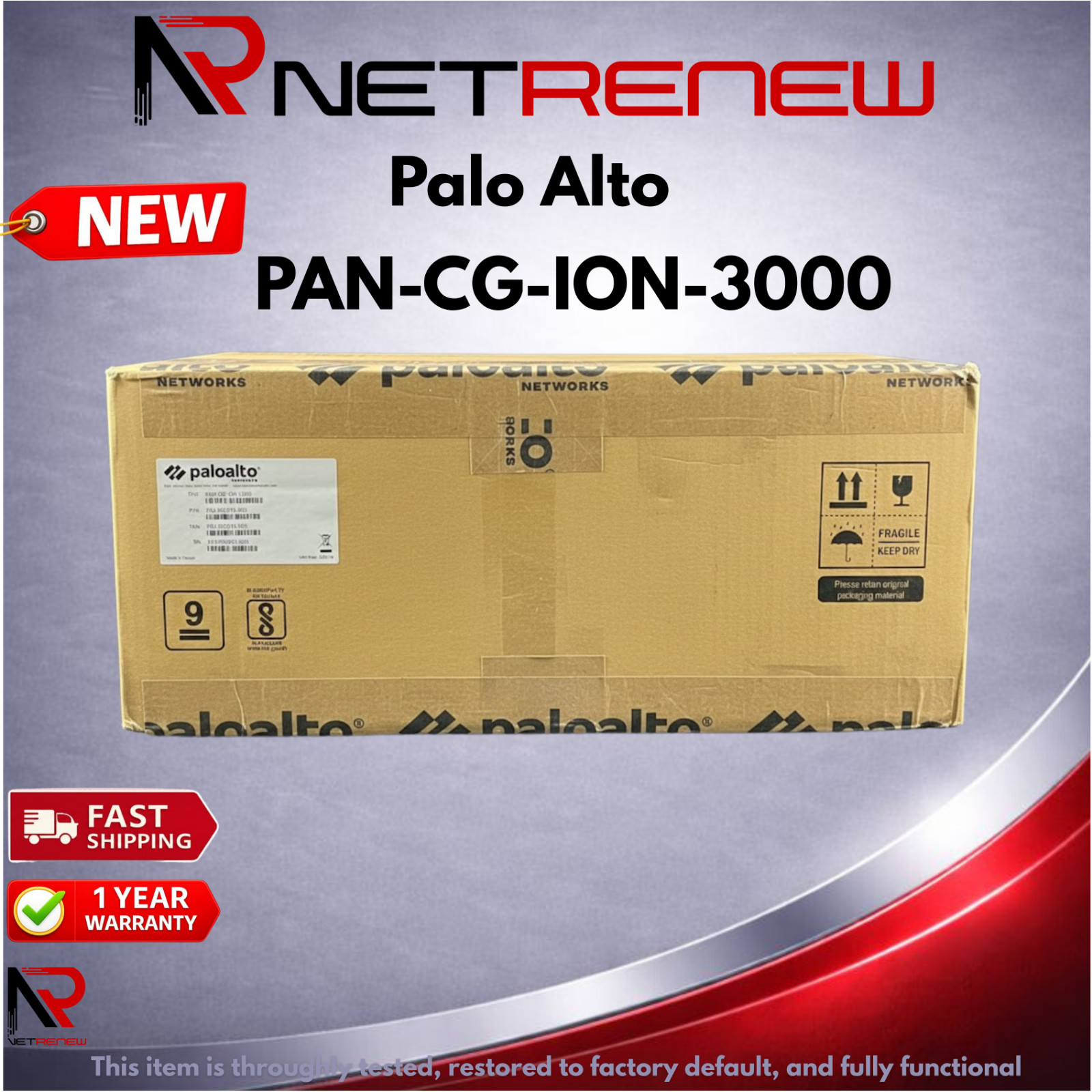 New Palo Alto PAN-CG-ION-3000 CloudGenix Network Security Appliance