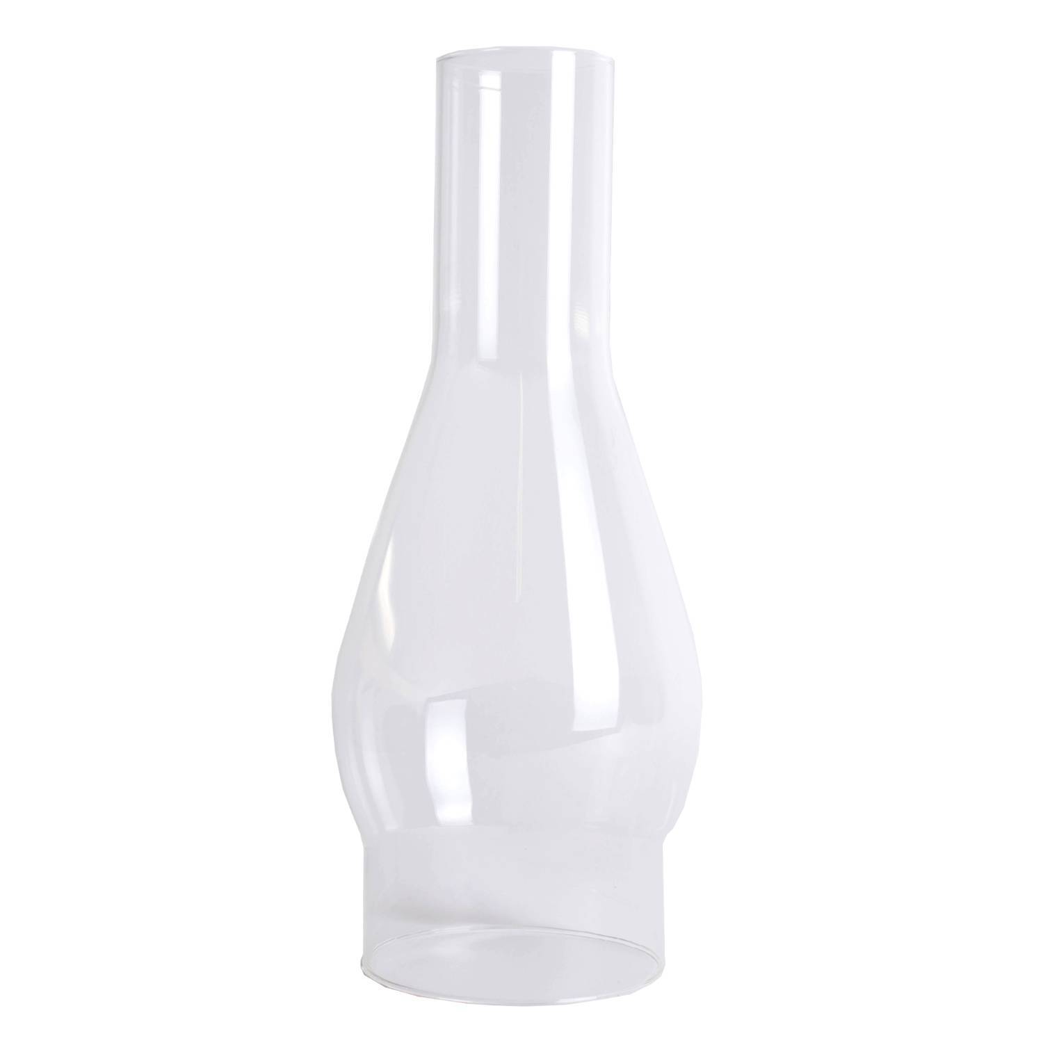 Clear Glass Lamp Chimney, Replacement Hurricane Globe 4" Dia Base x 12" H