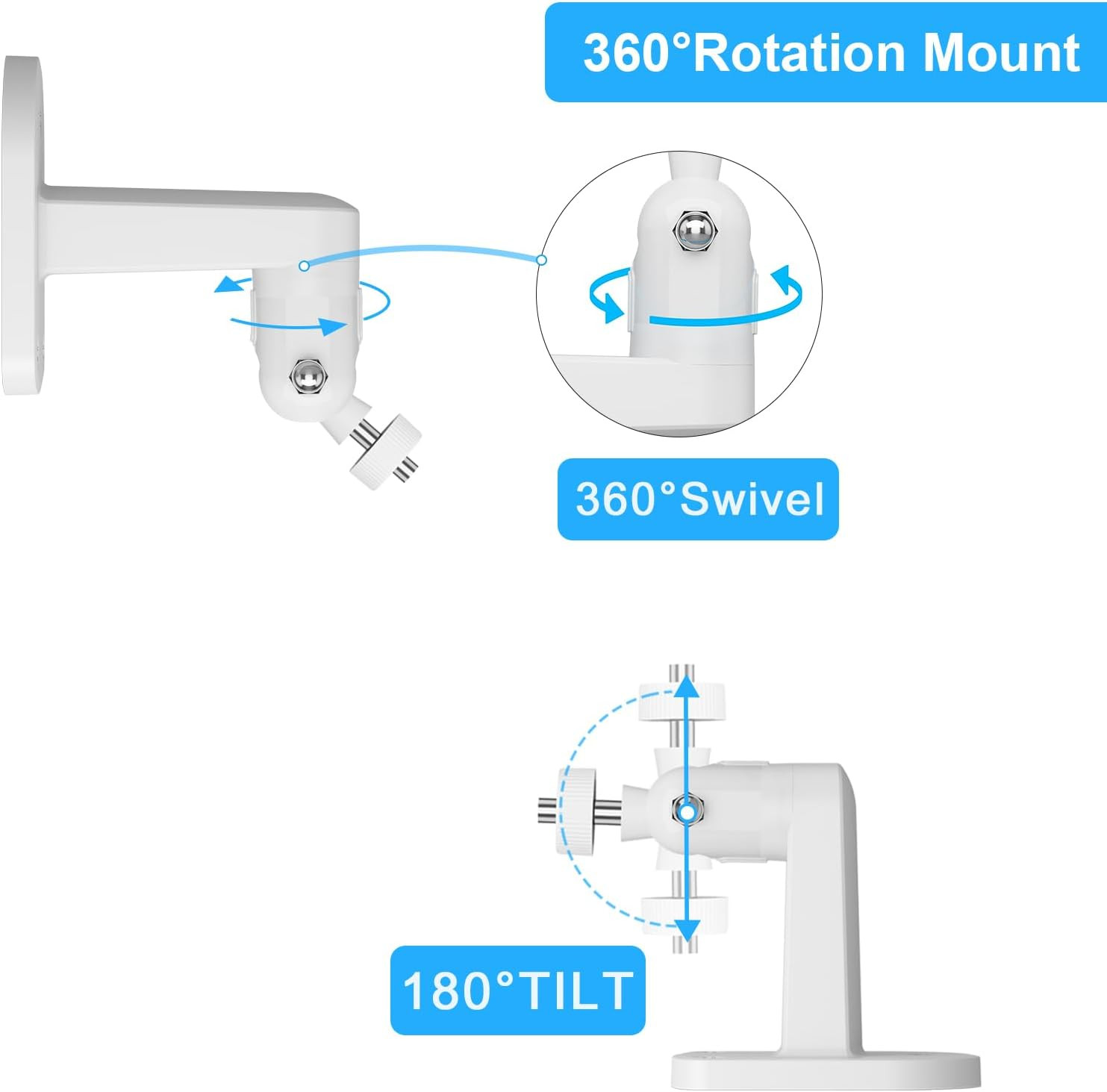 2Pack Adjustable Wall Mount Compatible with Eufycam 2C/2C Pro, 2/2 Pro, 3C/S300,