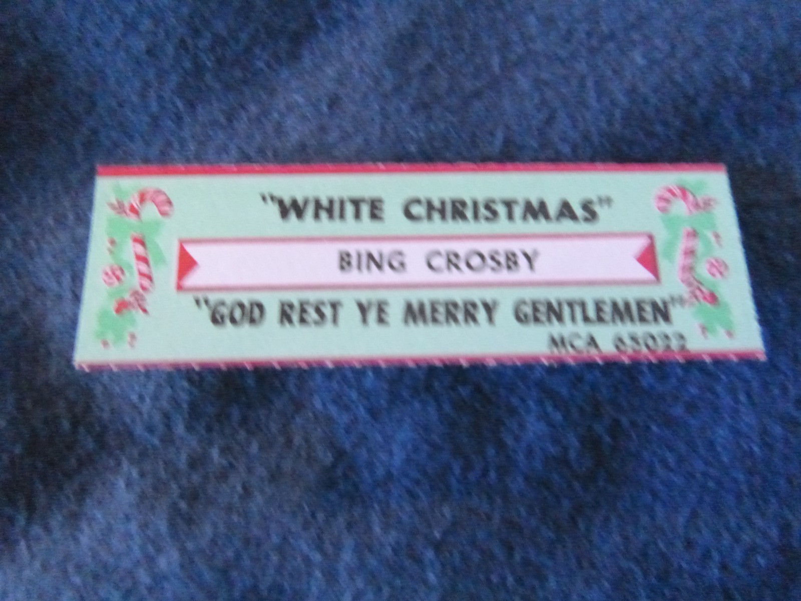 BING CROSBY JUKEBOX STRIP for White Christmas/God Rest Ye Merry Gentlemen NEW