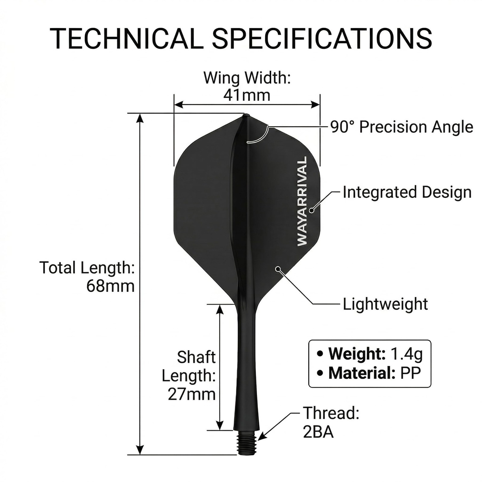 Unbreakable Integrated Dart Flights with Stems - Perfect for Every Player
