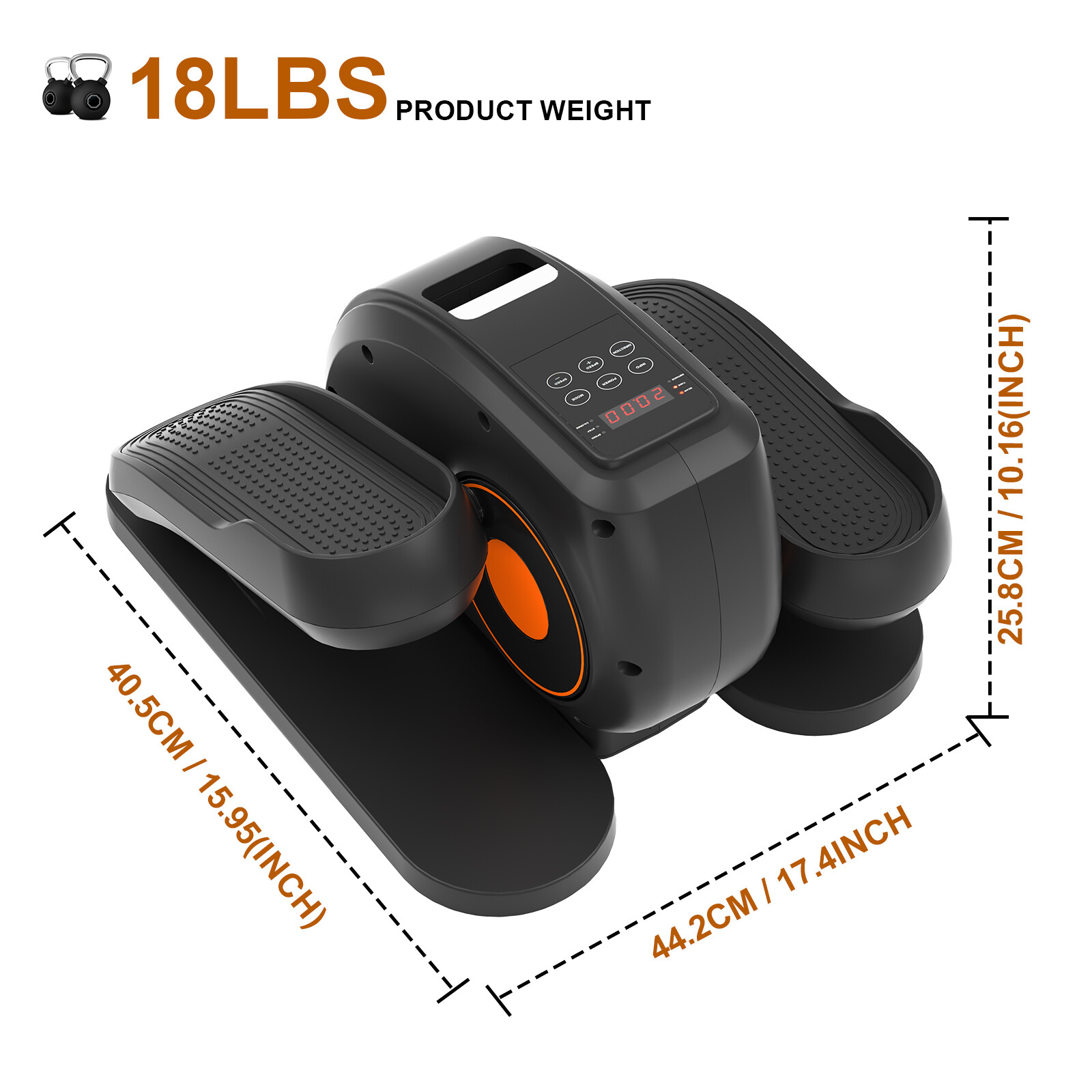 Compact Under Desk Elliptical Machine, Portable - Adjustable Speed Leg Exerciser