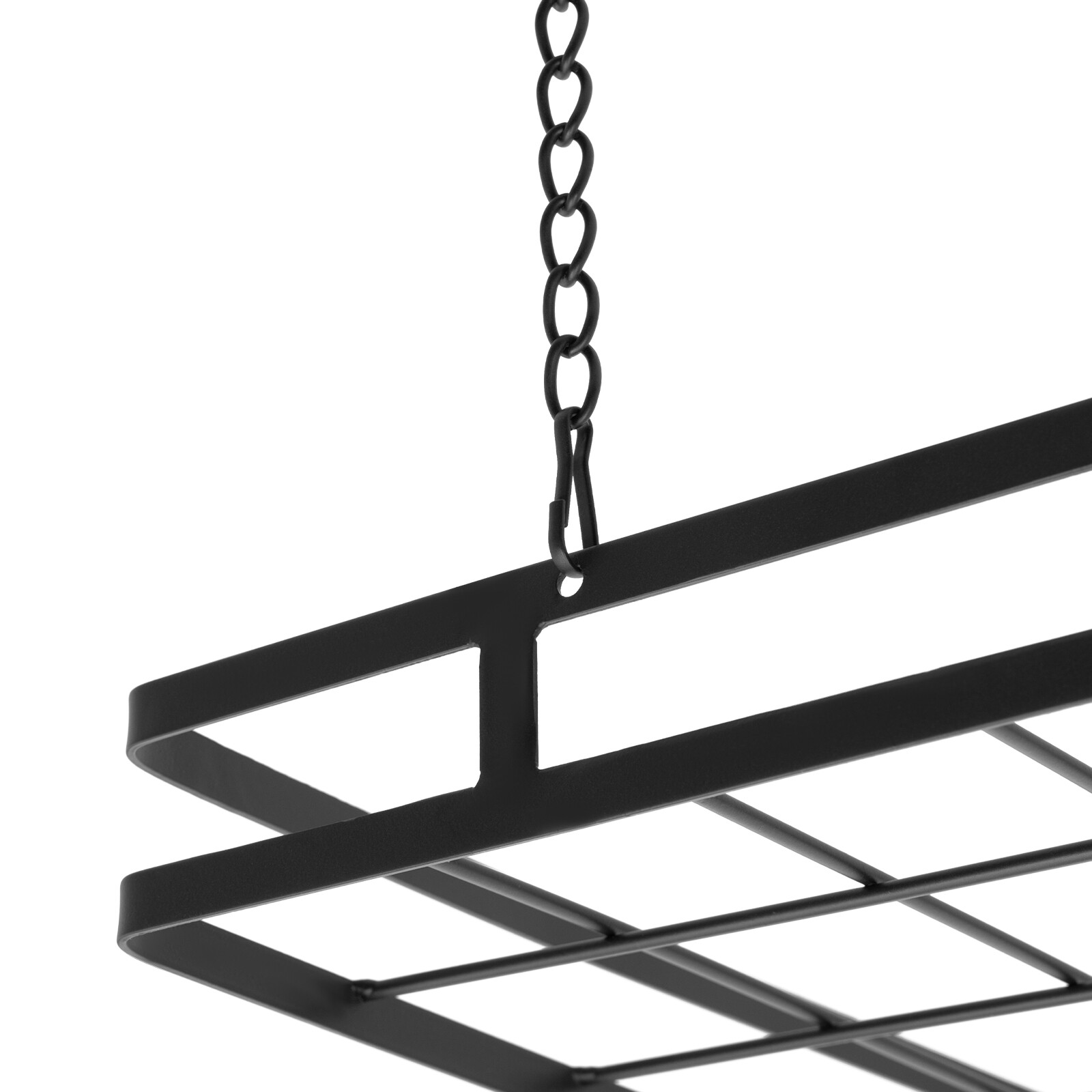 Modern Hanging Pot Holder Pan Hanger Kitchen Ceiling Rack with 12 Hooks Black