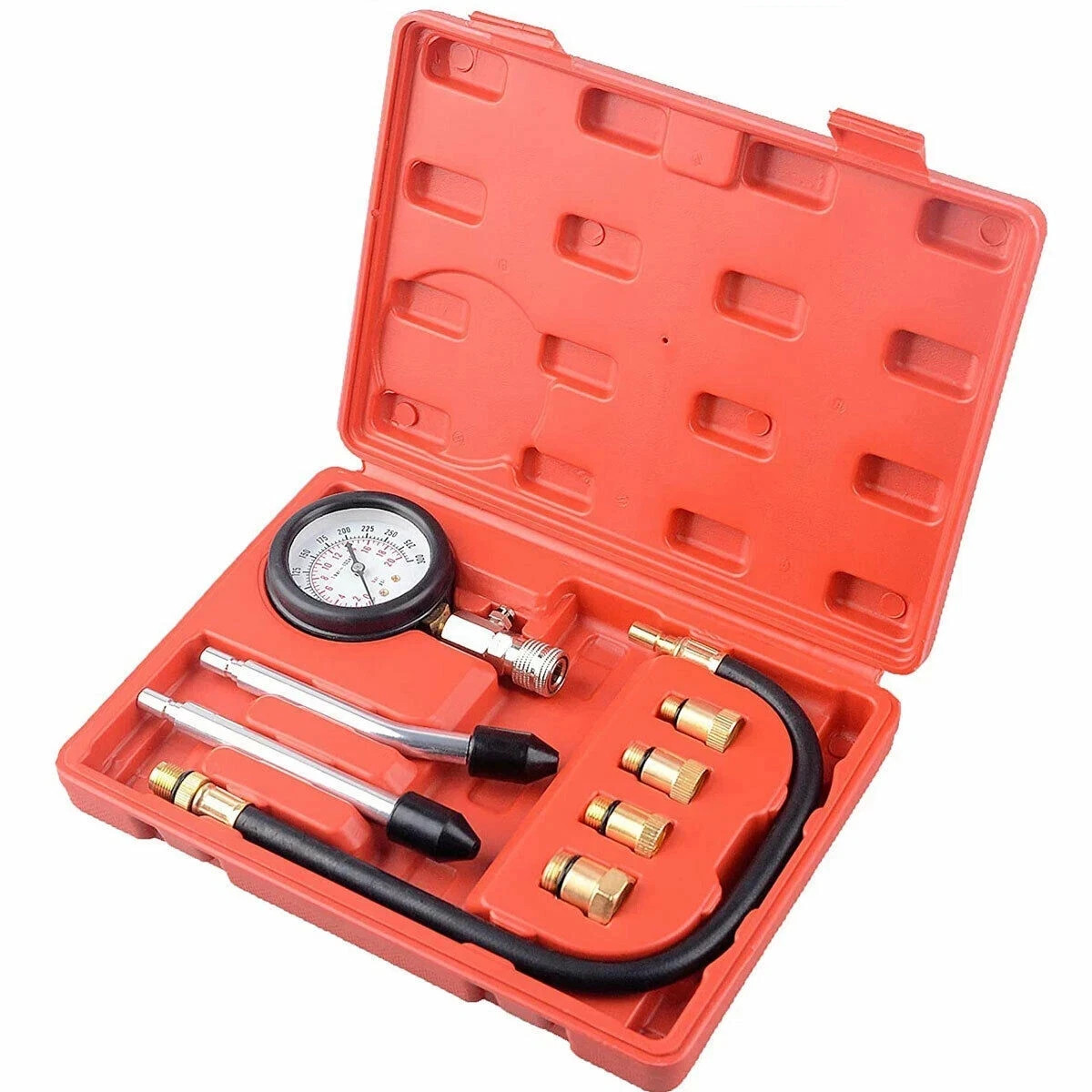 Engine Cylinder Compression Gauge Tester Kit Gas Engine Diagnostic Testing Tool-
