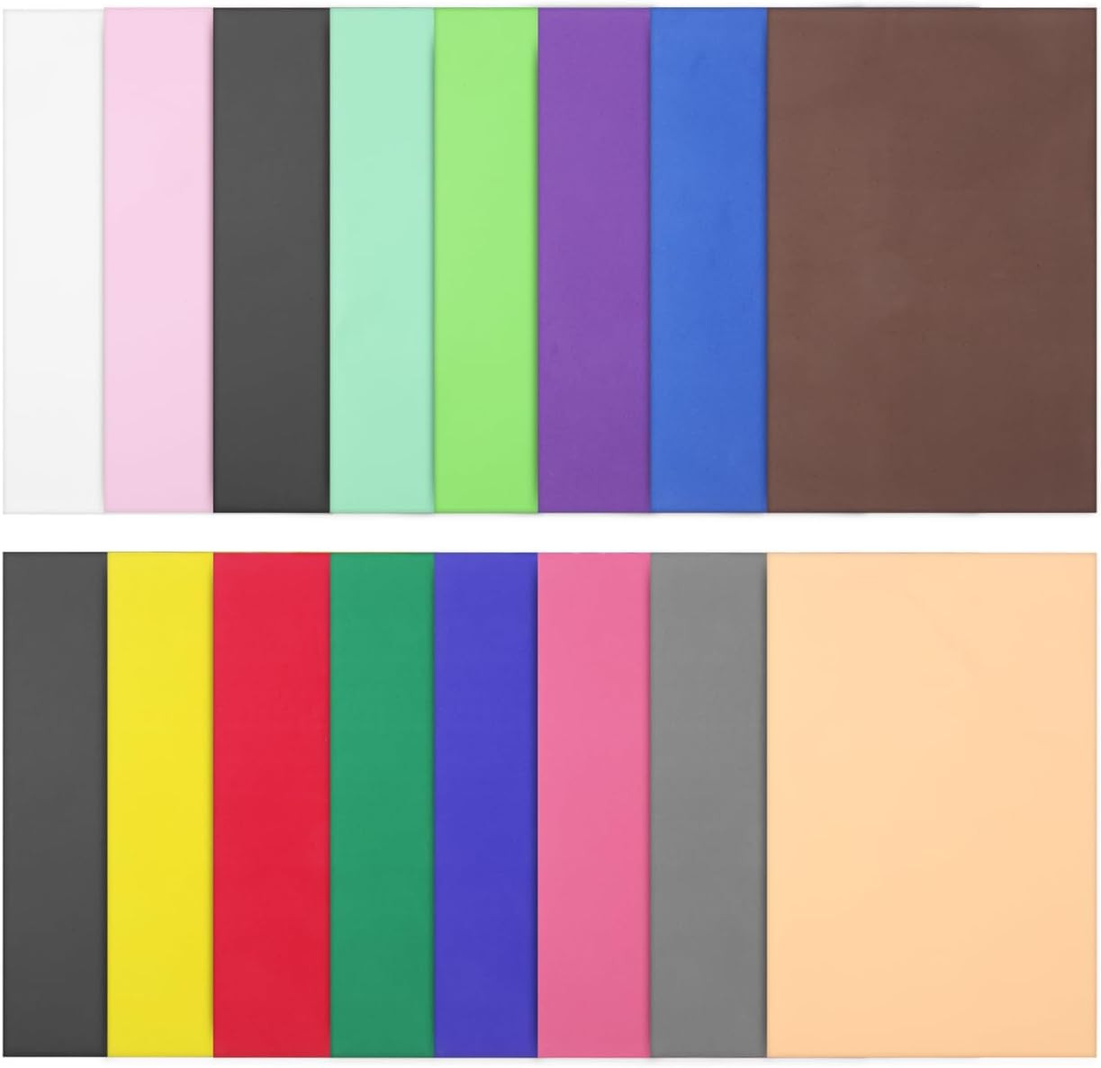 20Pcs Foam Sheets Crafts: 2Mm Thickness, Multicolor A4 Foam Paper for DIY Craft
