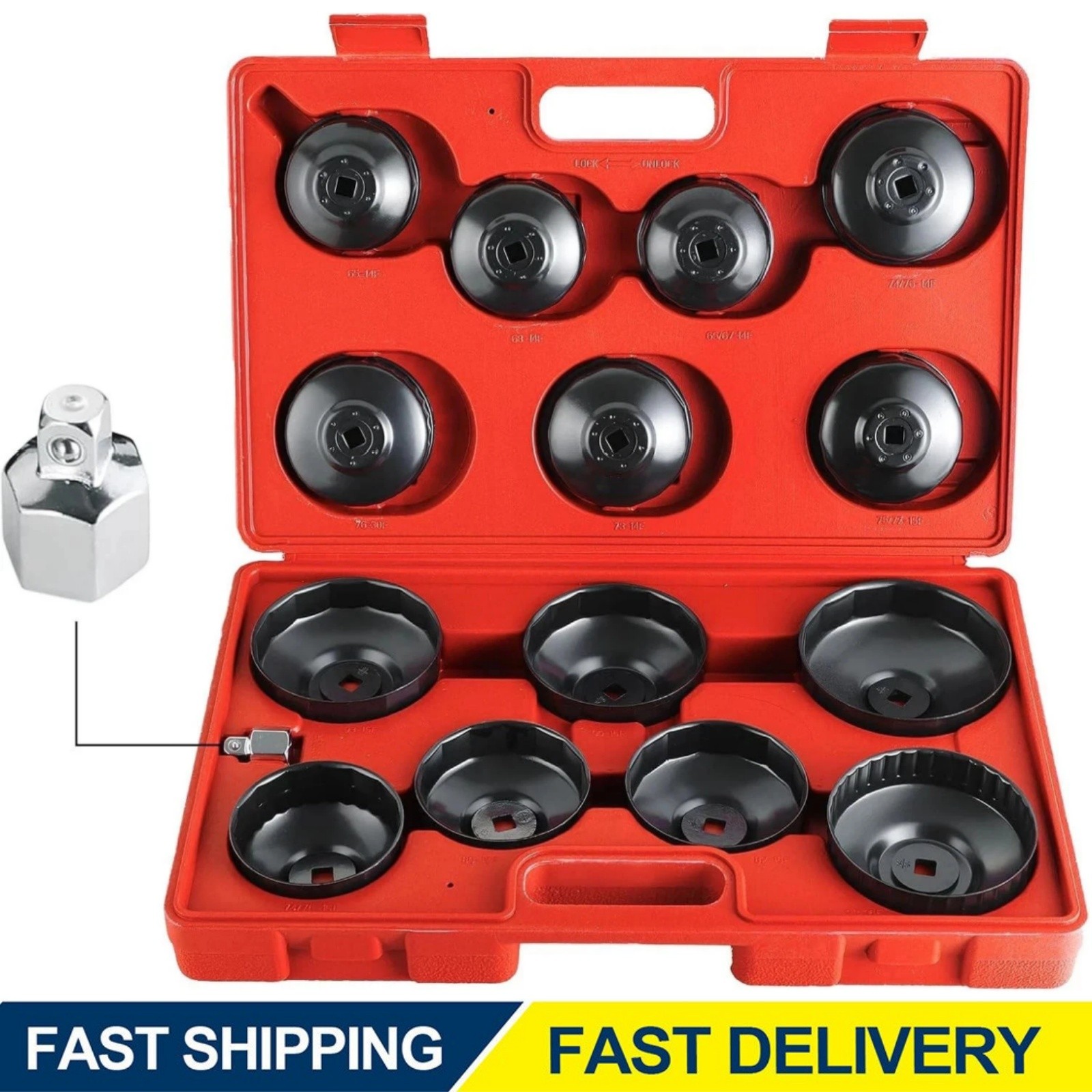 Oil Filter Socket Set Cup Socket Tool Set 16 PCS Oil Filter Cap Wrench