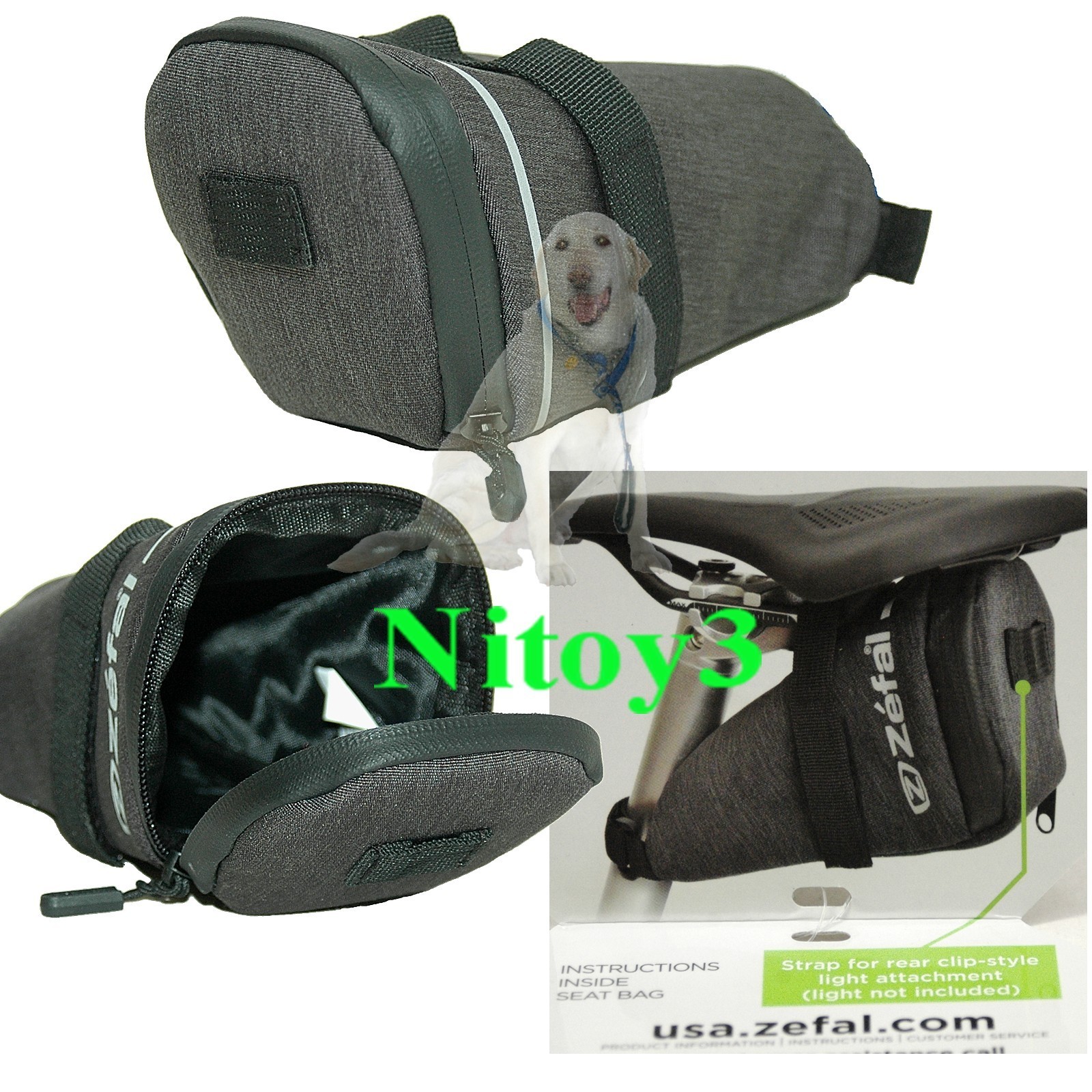 Zefal Deluxe Bicycle Under-Seat Bike Bag-Waterproof