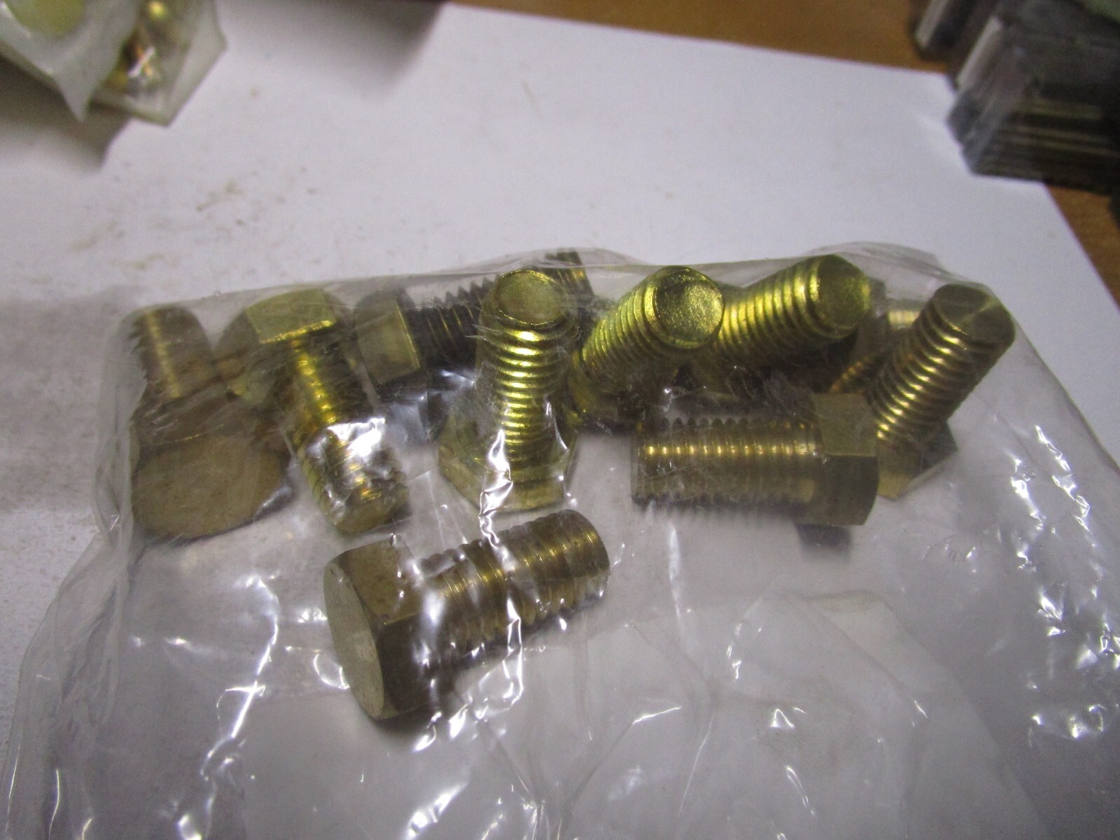 1/2"-13 x 1" Brass Hex Cap Screw QTY 10