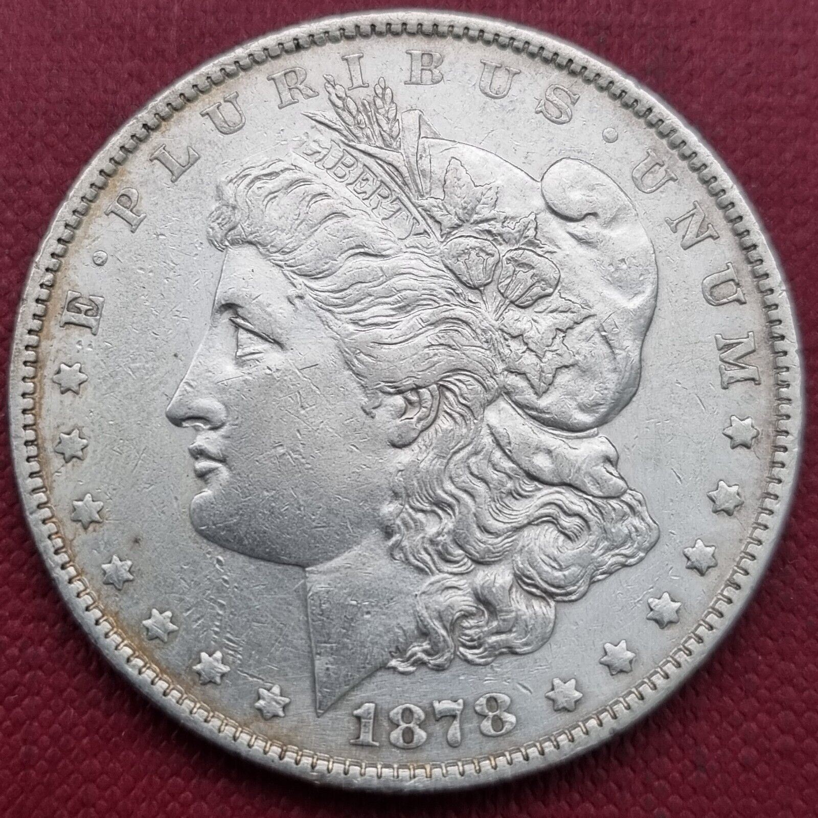 1878 Morgan Dollar $1 7TF HIgh Grade AU Details #28723