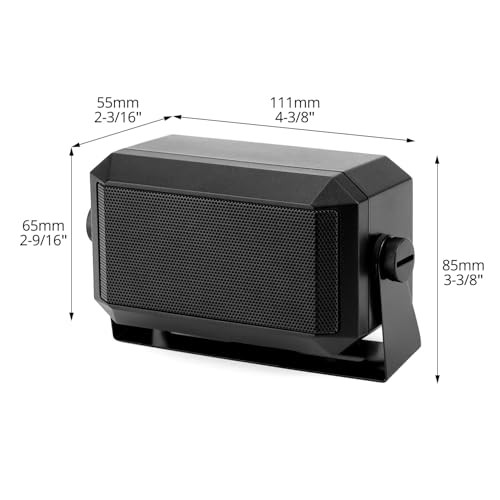 5W External Communications Speaker - 2 Pack 8 Ohms with 3.5mm Plug for Ham