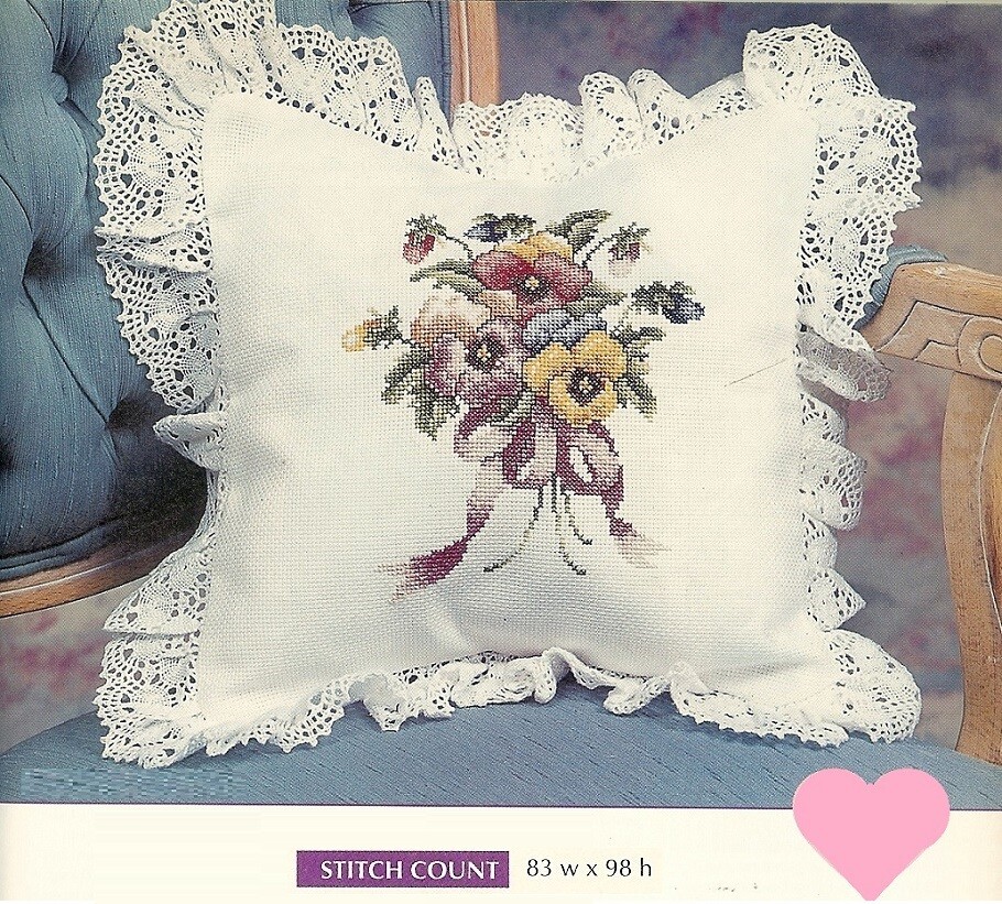 PANSY BOUQUET  -  CROSS  STITCH PATTERN ONLY   HM - SUU