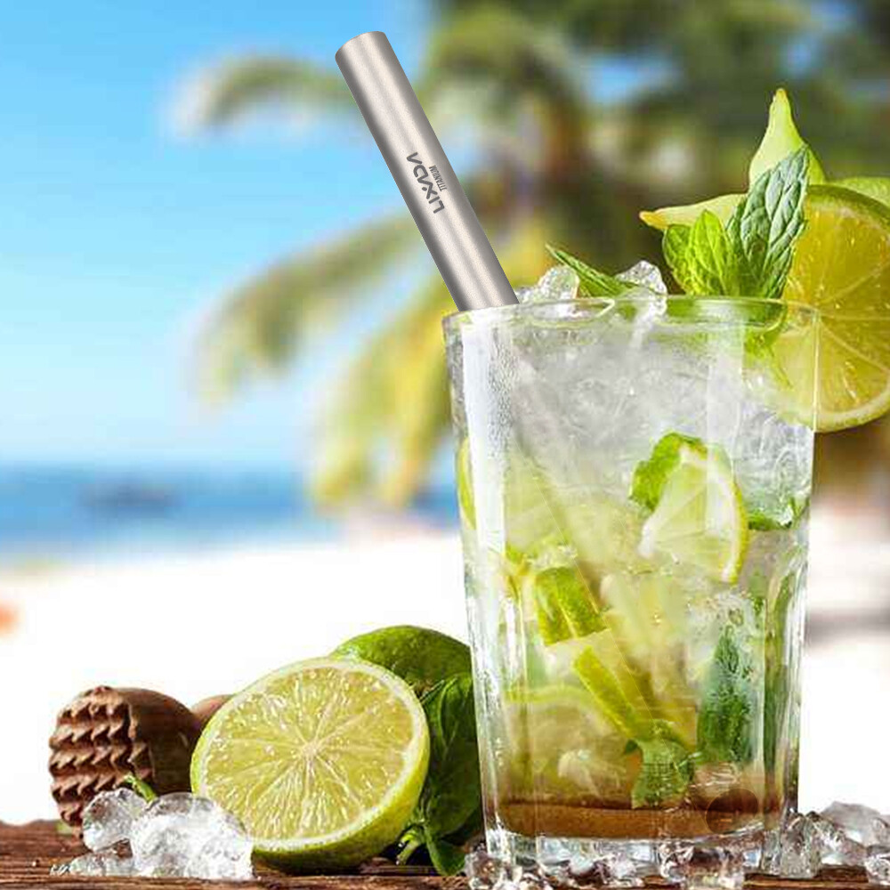 Lixada Super Light Titanium Drinking Straw Outdoor Home Drinking Tube 17g S6P7