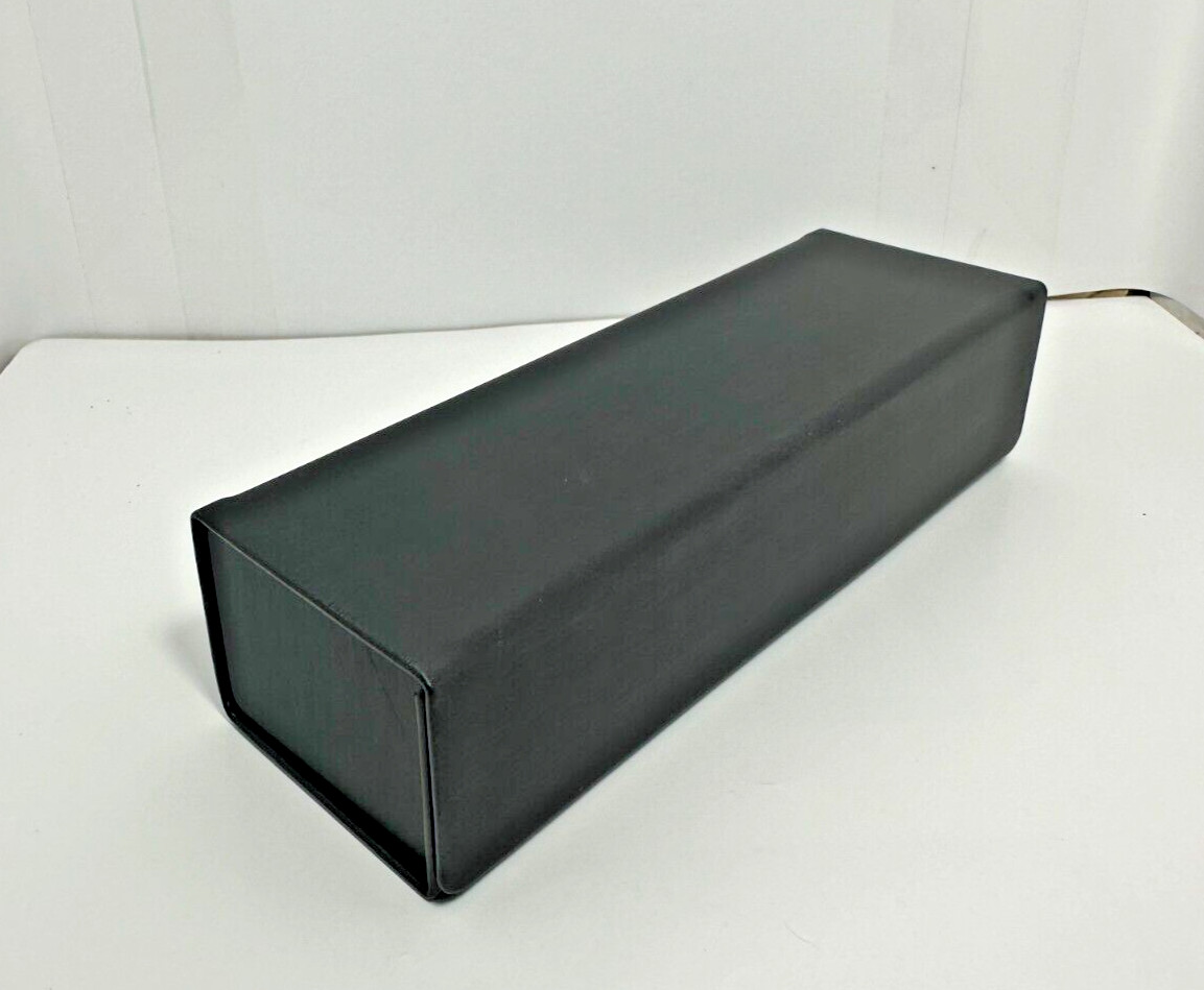 7pcs Black Sain Finish Collapsible Eyeglass Case Velvet Lined - Black
