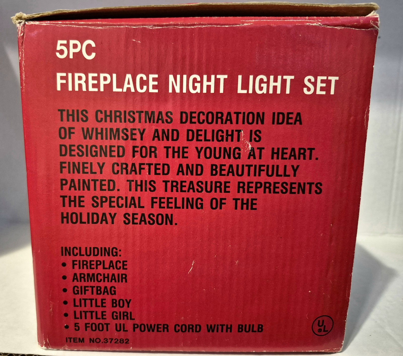 Working With Box Vintage 5 Piece Fireplace Nightlight Set