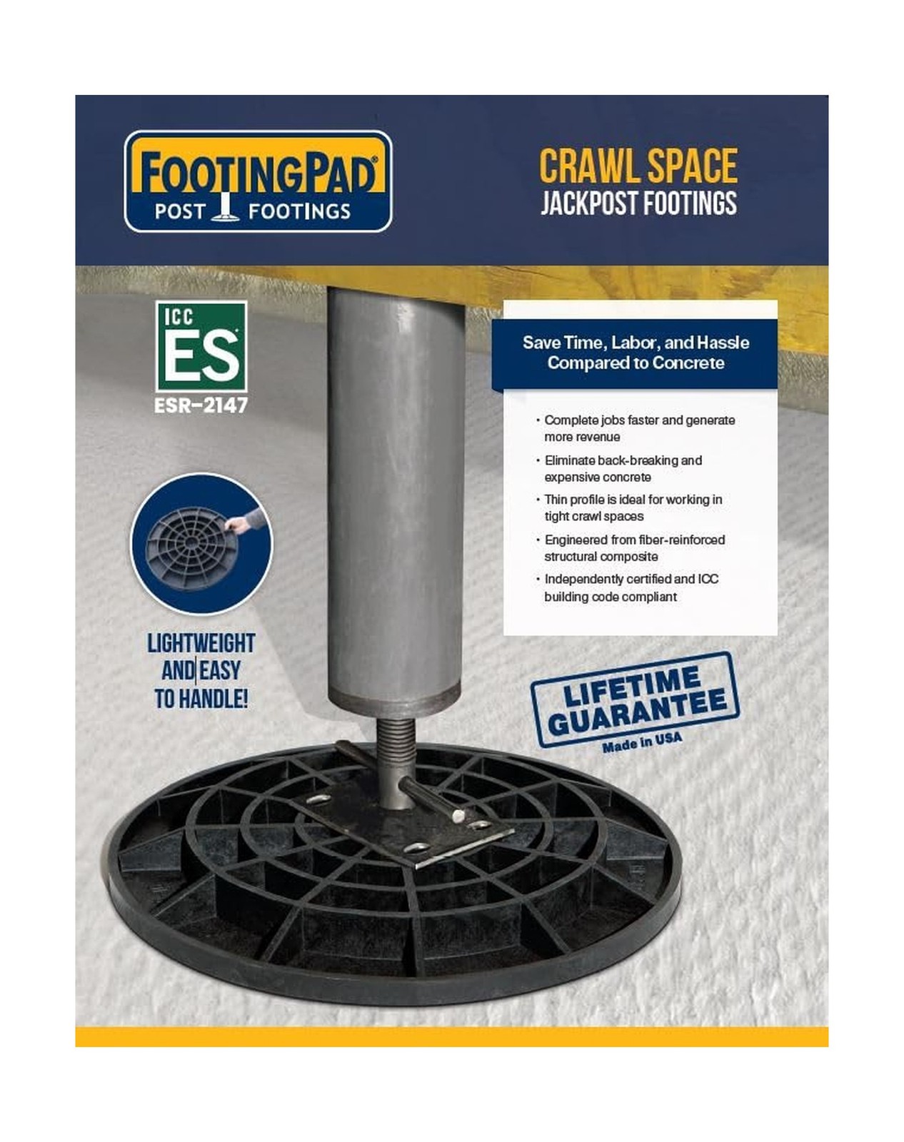 10" Diameter FootingPad 4-Pack