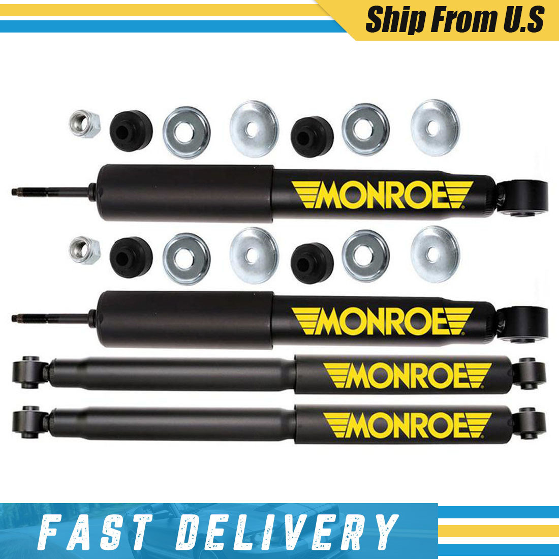 Monroe Front Rear Shocks Absorbers Kit Set 4PC For Chevy Silverado 2500 HD GMC