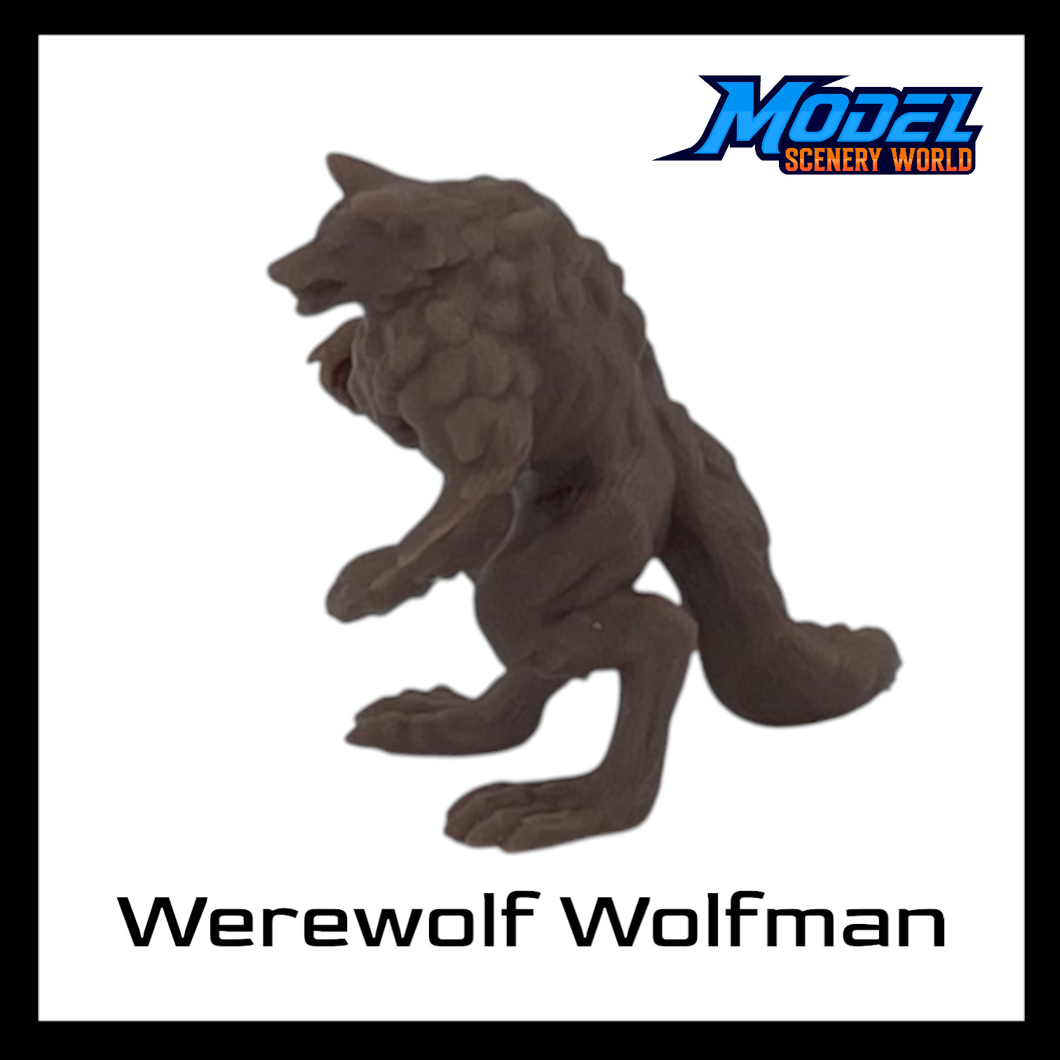 G Scale 1:24 Werewolf Wolfman Brown Figure