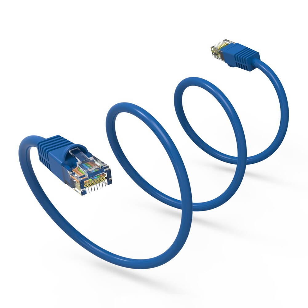 10FT Cat6 RJ45 Ethernet LAN Network UTP Snagless Patch Cable Pure Copper Blue