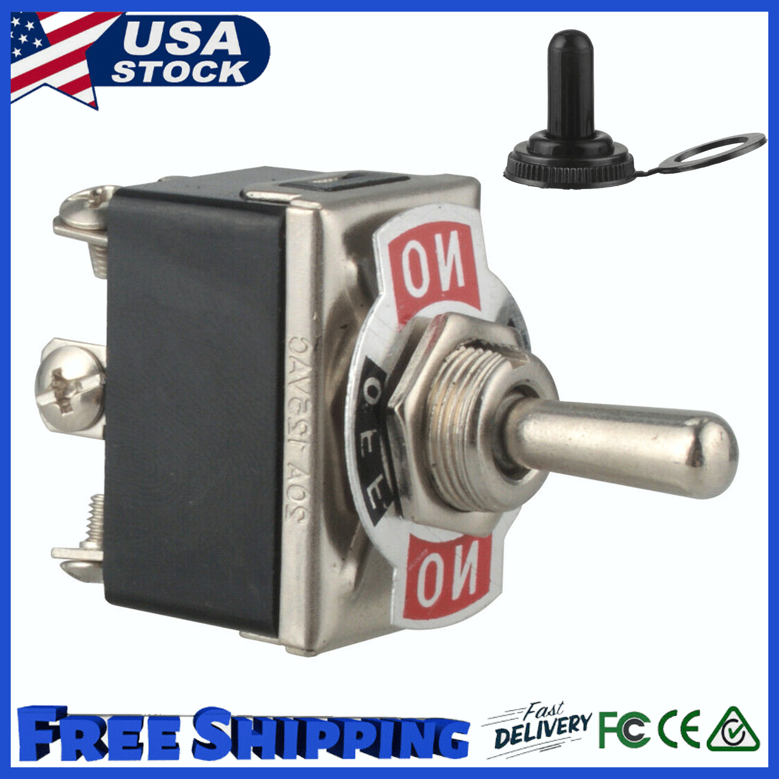 Heavy Duty DPDT 2 Pole Double Throw 6 Term On Off 20A 250V Toggle Switch Control