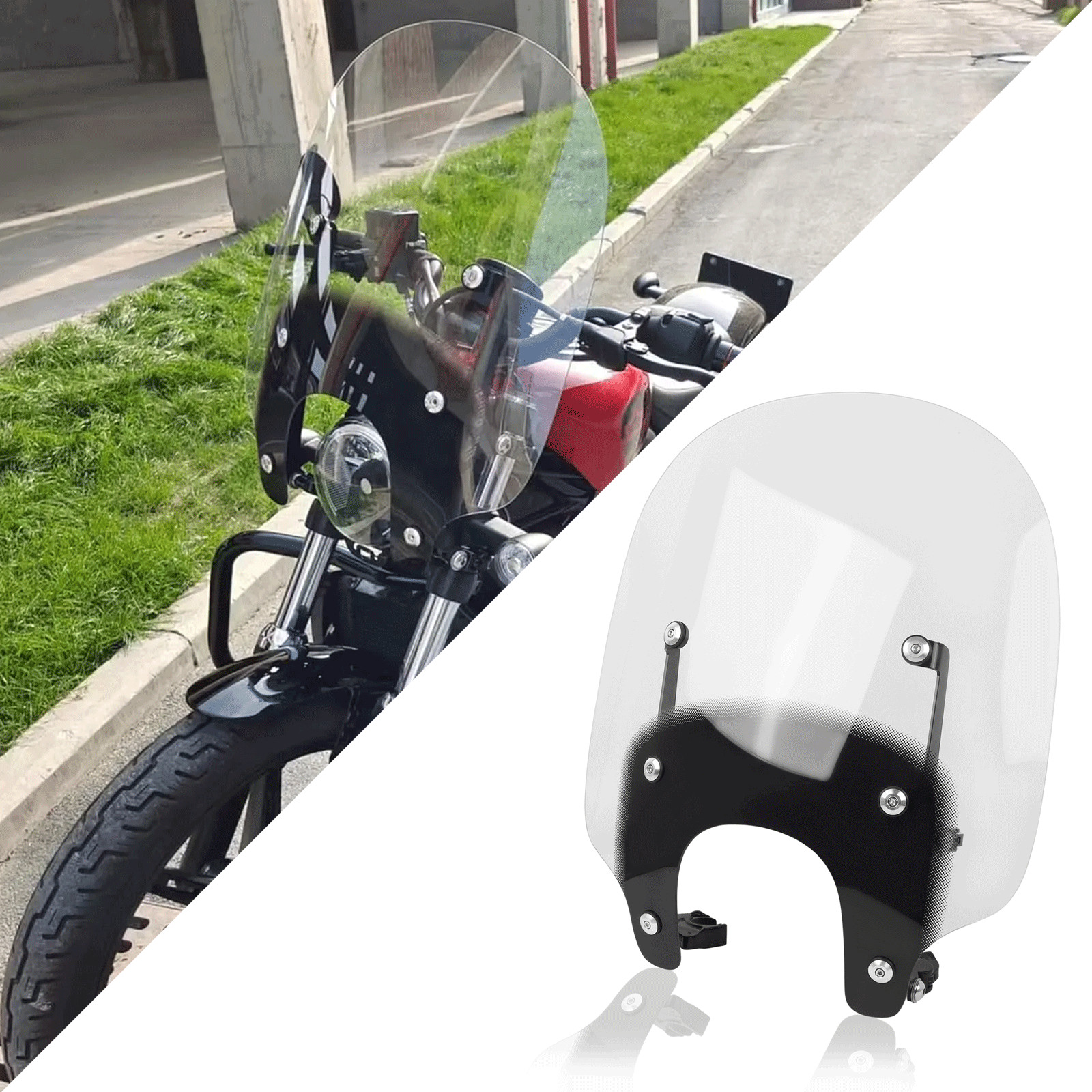 Compatible With Harley Nightster RH975 2022-2026 Windscreen Windshield w/Bracket