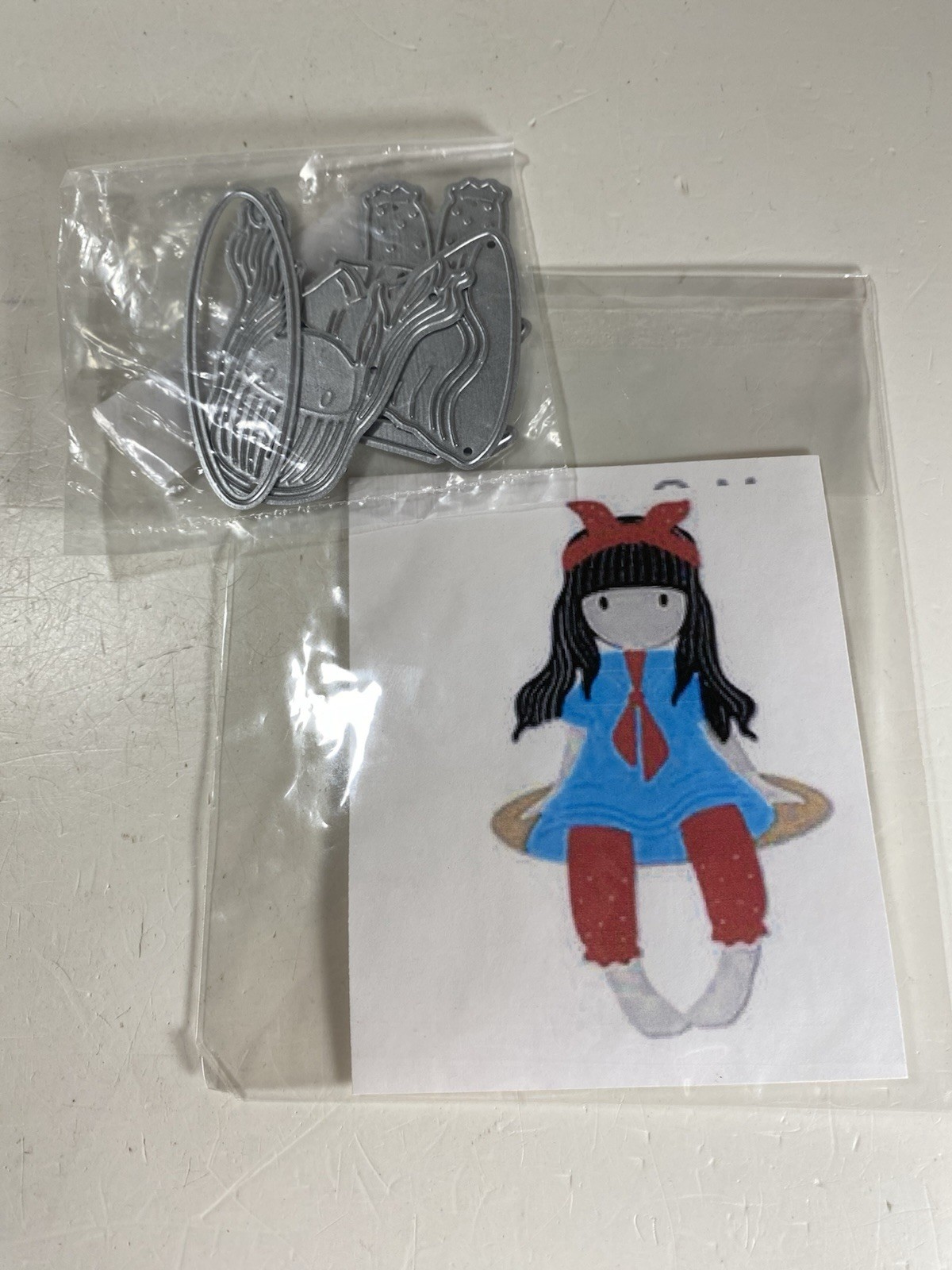 Cute Girl DIE SET-Paper Piecing Dolls-Embossed Steel Dies 5 Piece Set New