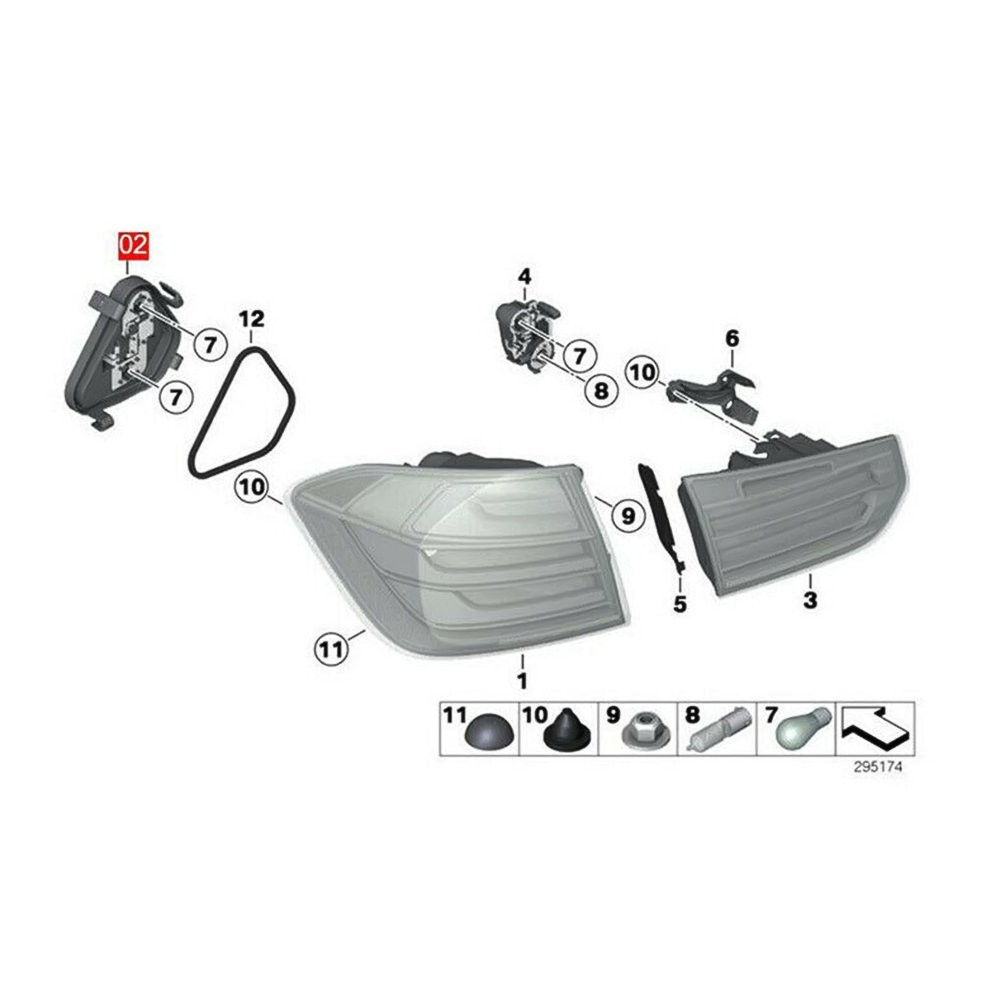 OE# 63217313044,6321731304 Tail Light Holder Rear Light Socket For BMW 320i 328i