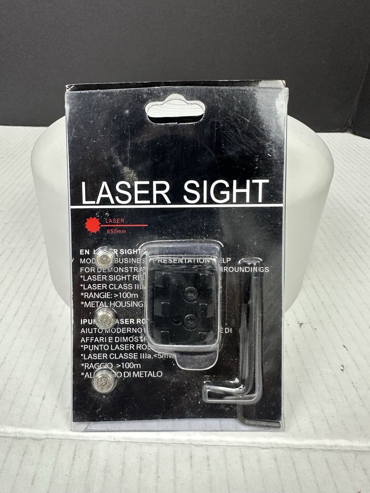 Laser Sight Black Aluminum 100m Picatinny/Weaver Mount 650mm