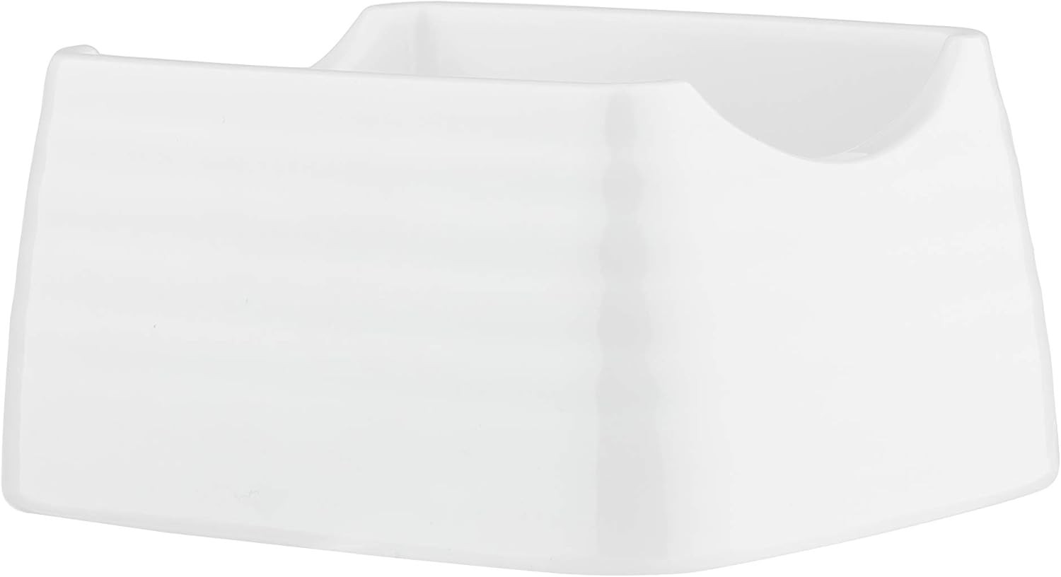 TableCraft 10415 Pulito Collection Sugar Packet Holder, 4" x 3.25" x 2", White