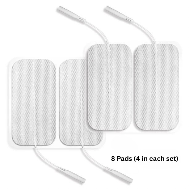 Easy@Home Tens Unit Self Stick Carbon Electrode Pads, 8 Pc, 2" x 4" ETP510:8